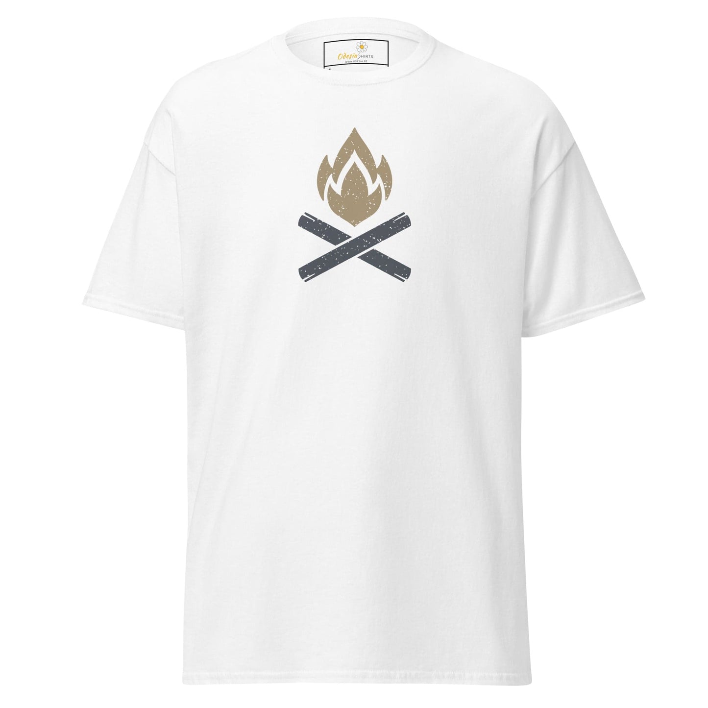 Unisex classic tee - ADVENTURE CAMP FIRE - REGULAR - White / S