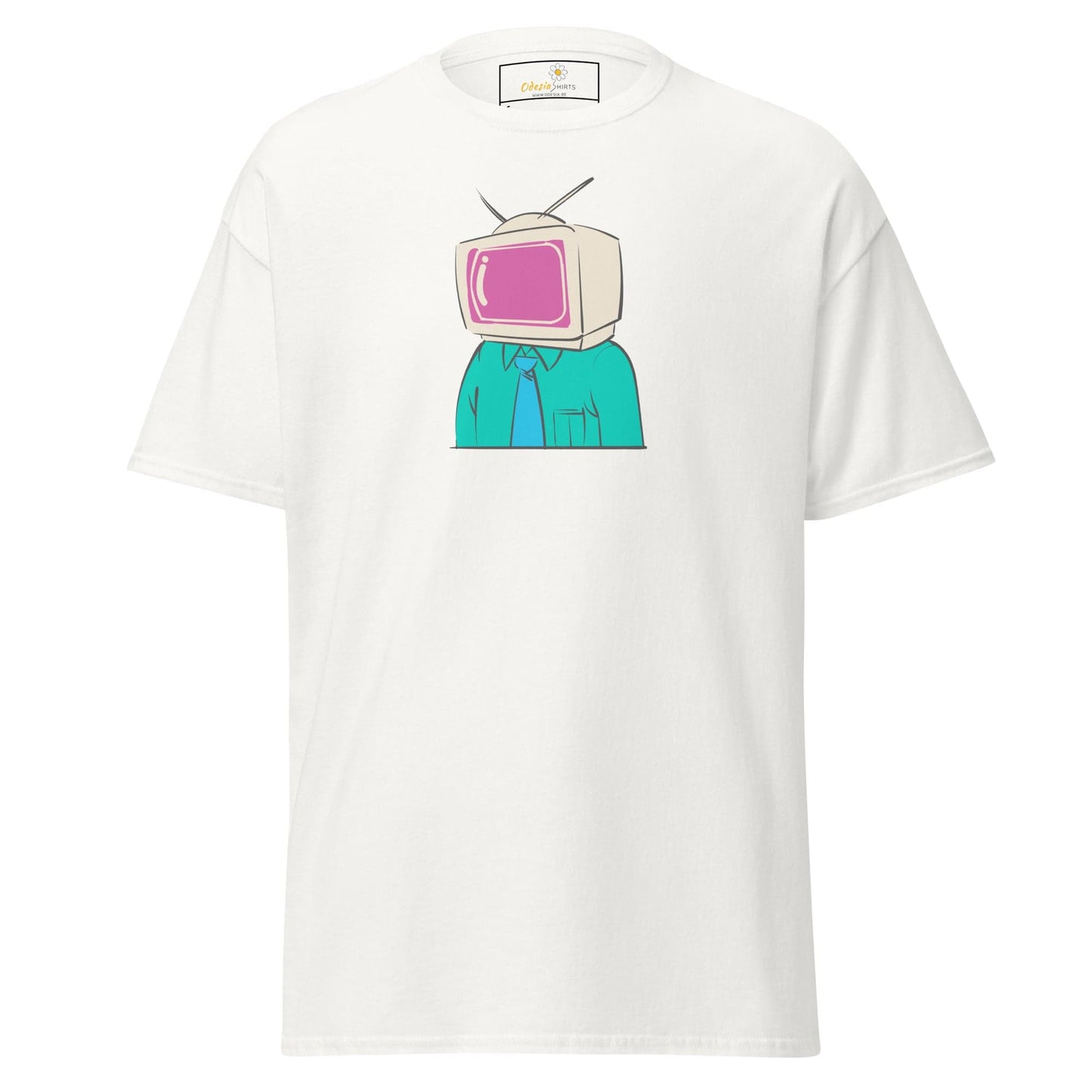 Unisex classic t-shirt - FANTASY TELEVISION HEAD - REGULAR - White / S