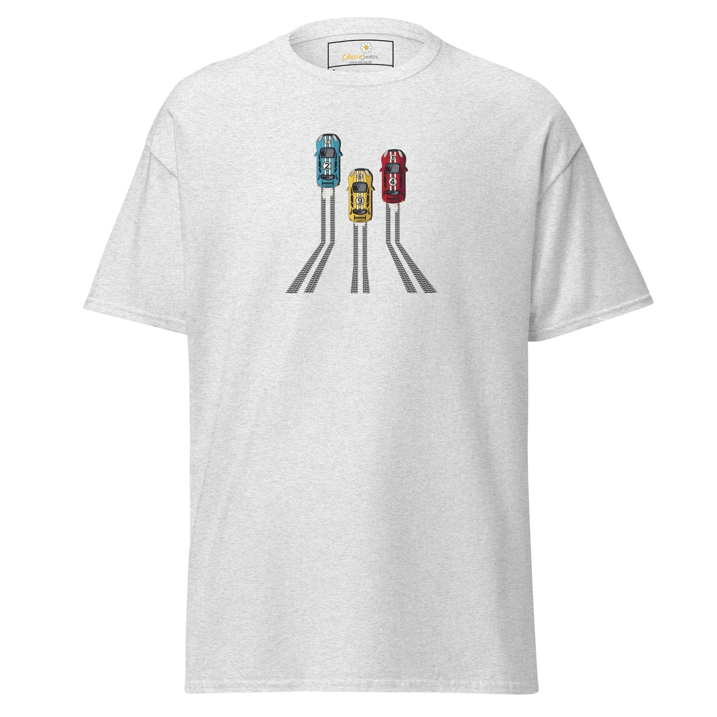 Unisex classic t-shirt - SPORT RACING CARS - REGULAR - Ash / S