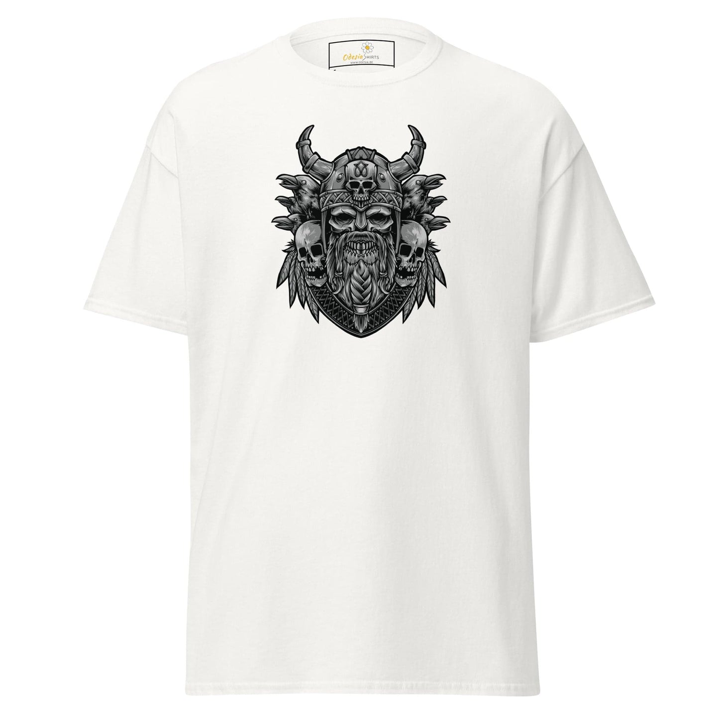 Unisex classic t-shirt - MYSTIC SKULL VIKING - REGULAR - White / S