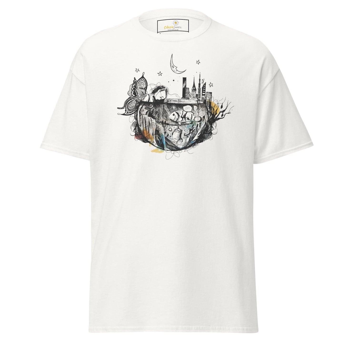 Unisex classic t-shirt - FANTASY GIRL FISHBOWL - REGULAR - White / S