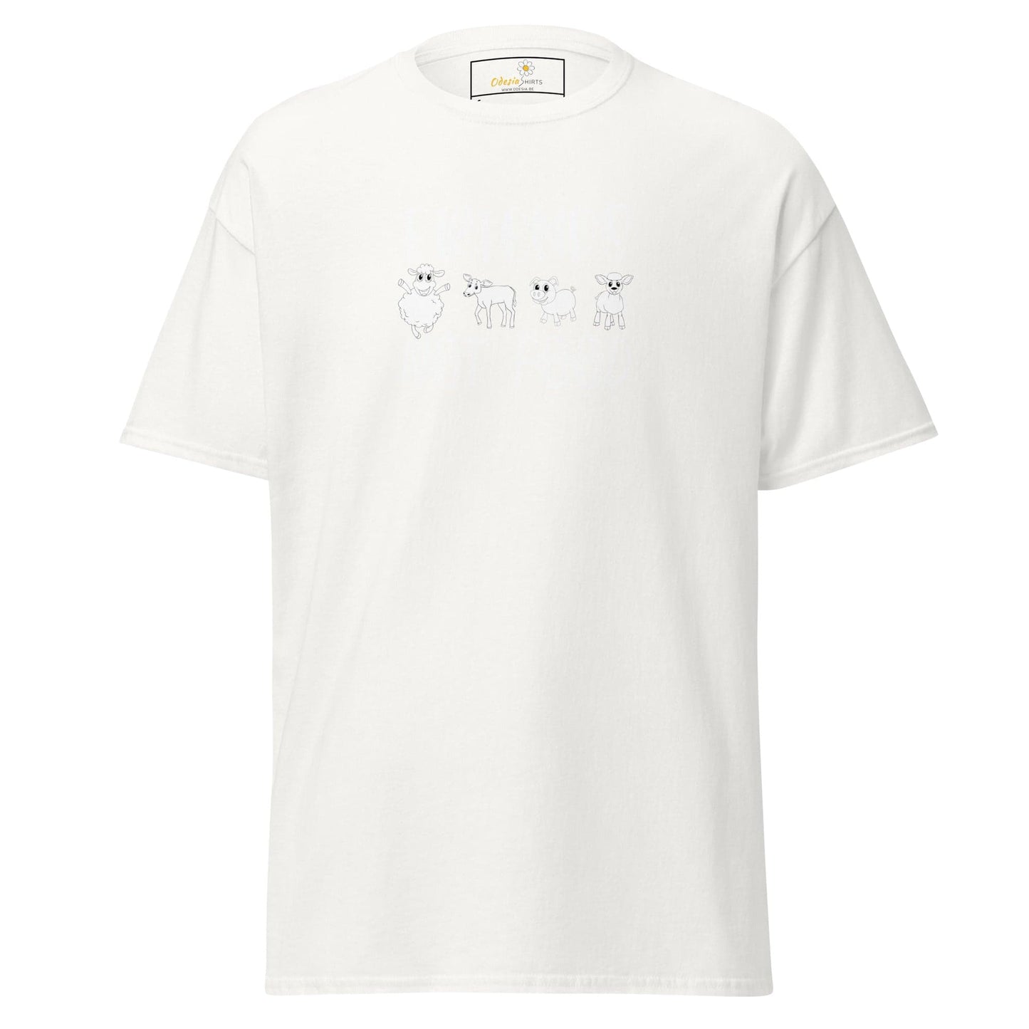 Unisex classic t-shirt - VEGAN ANIMALS FRIENDS NOT FOOD - REGULAR - White / S