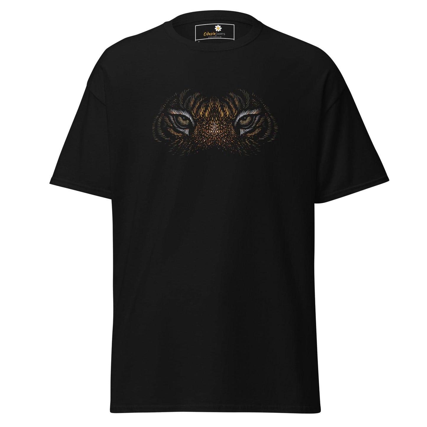 Men’s classic t-shirt - WILD LIFE TIGER EYES - REGULAR - Black / S