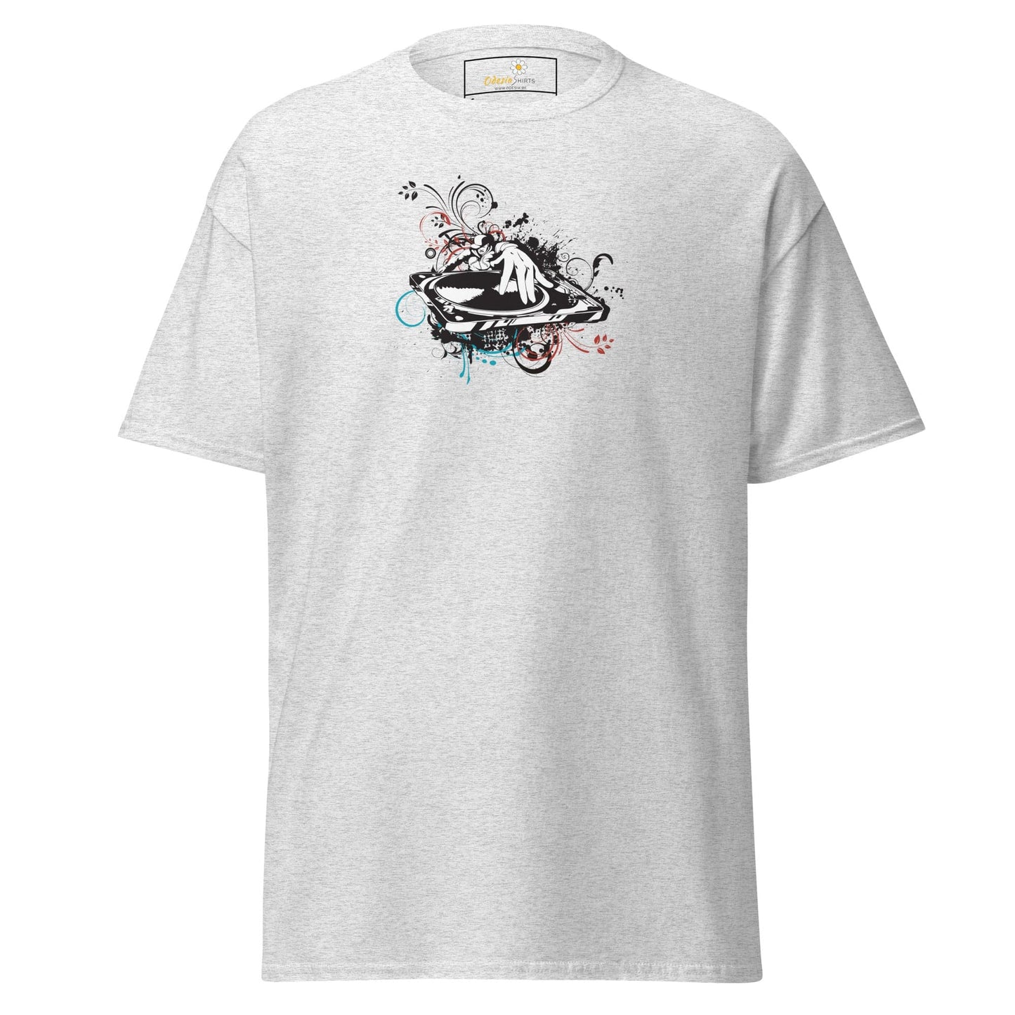 Unisex classic tee - MUSIC DISK JOCKEY - REGULAR - Ash / S