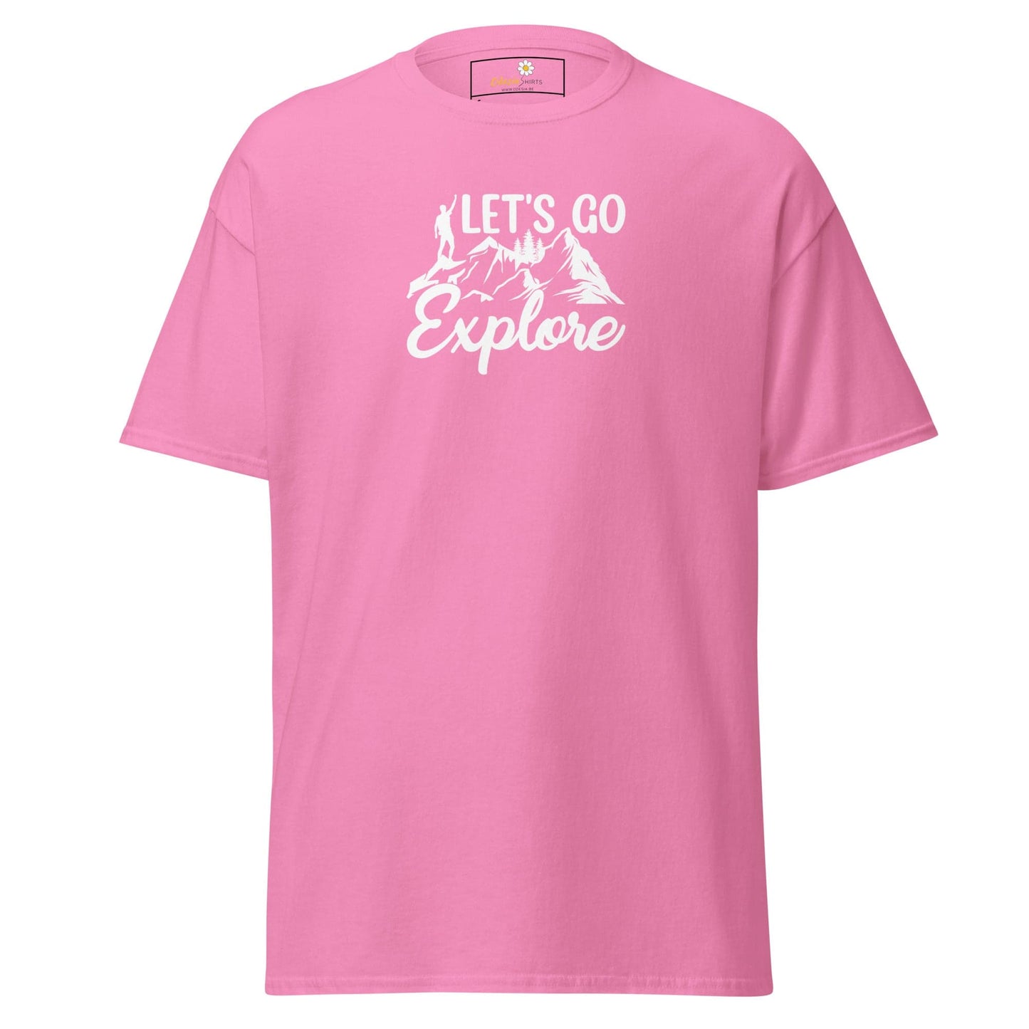 Unisex classic tee - ADVENTURE LETS GO EXPLORE - REGULAR - Azalea / S