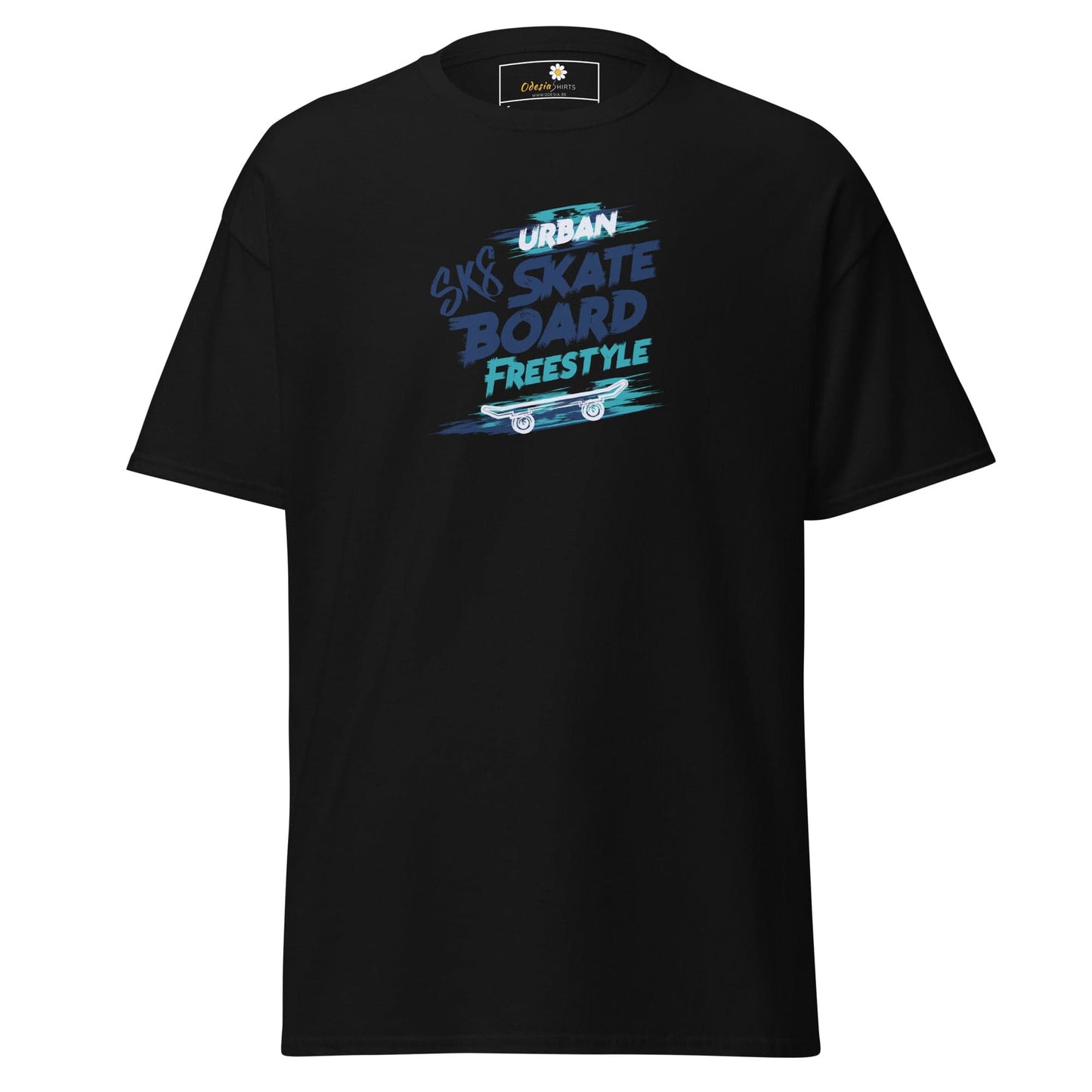 Unisex classic t-shirt - SPORT SKATEBOARD FREESTYLE - REGULAR - Black / S
