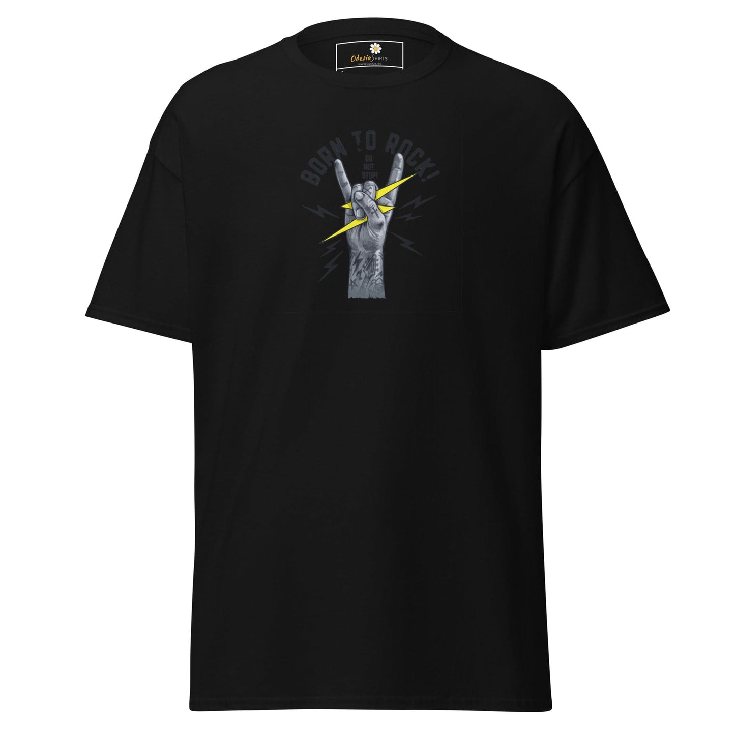 Unisex classic tee - MUSIC BORN TO ROCK - REGULAR - Black / S