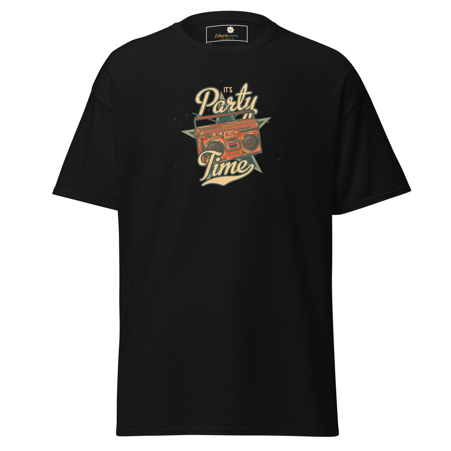 Unisex classic tee - MUSIC PARTY TIME - REGULAR - Black / S