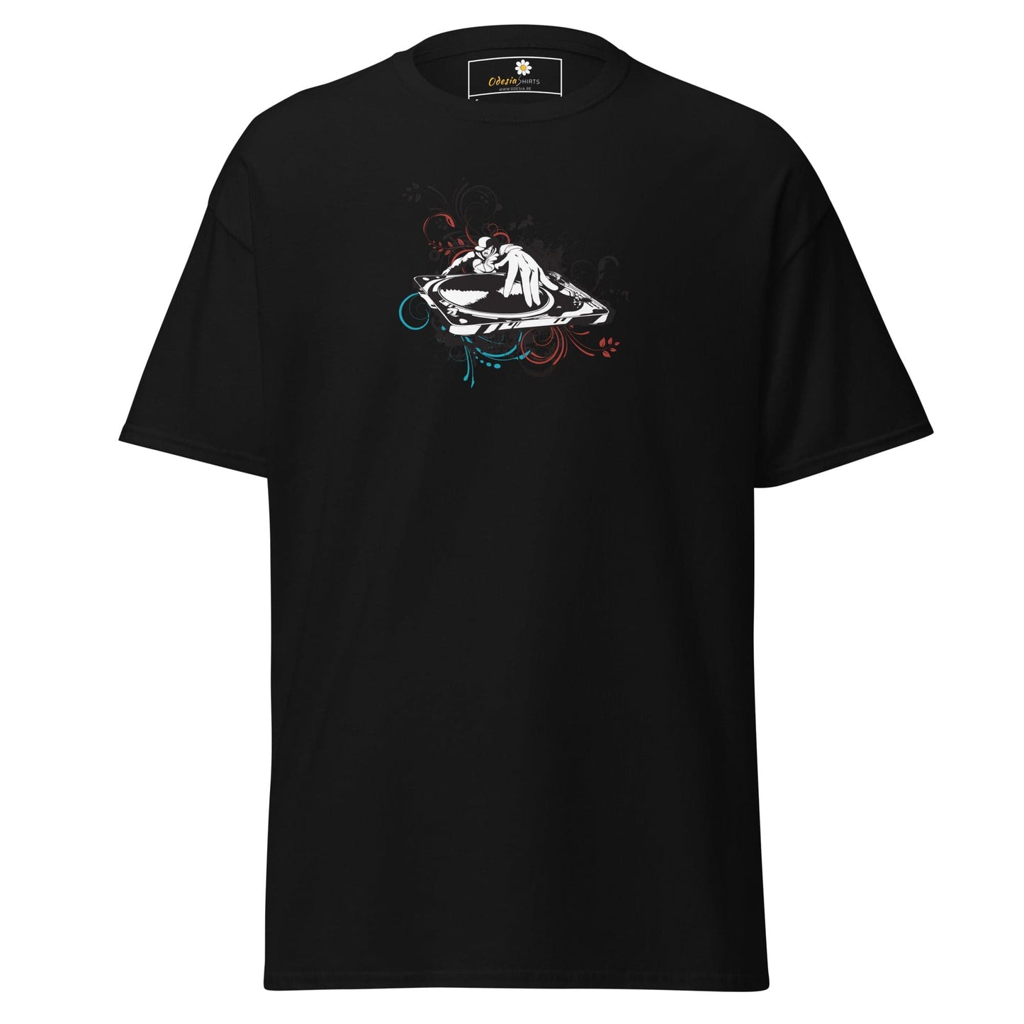 Unisex classic tee - MUSIC DISK JOCKEY - REGULAR - Black / S