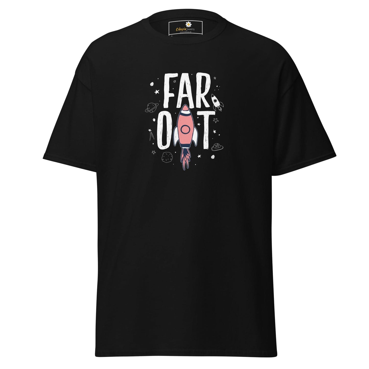 Unisex classic t-shirt - SPACE FAR OUT - REGULAR - Black / S