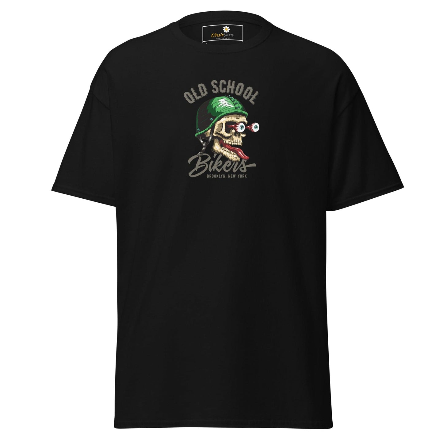 Unisex classic tee - SKULL OLD SCHOOL BIKERS - REGULAR - Black / S