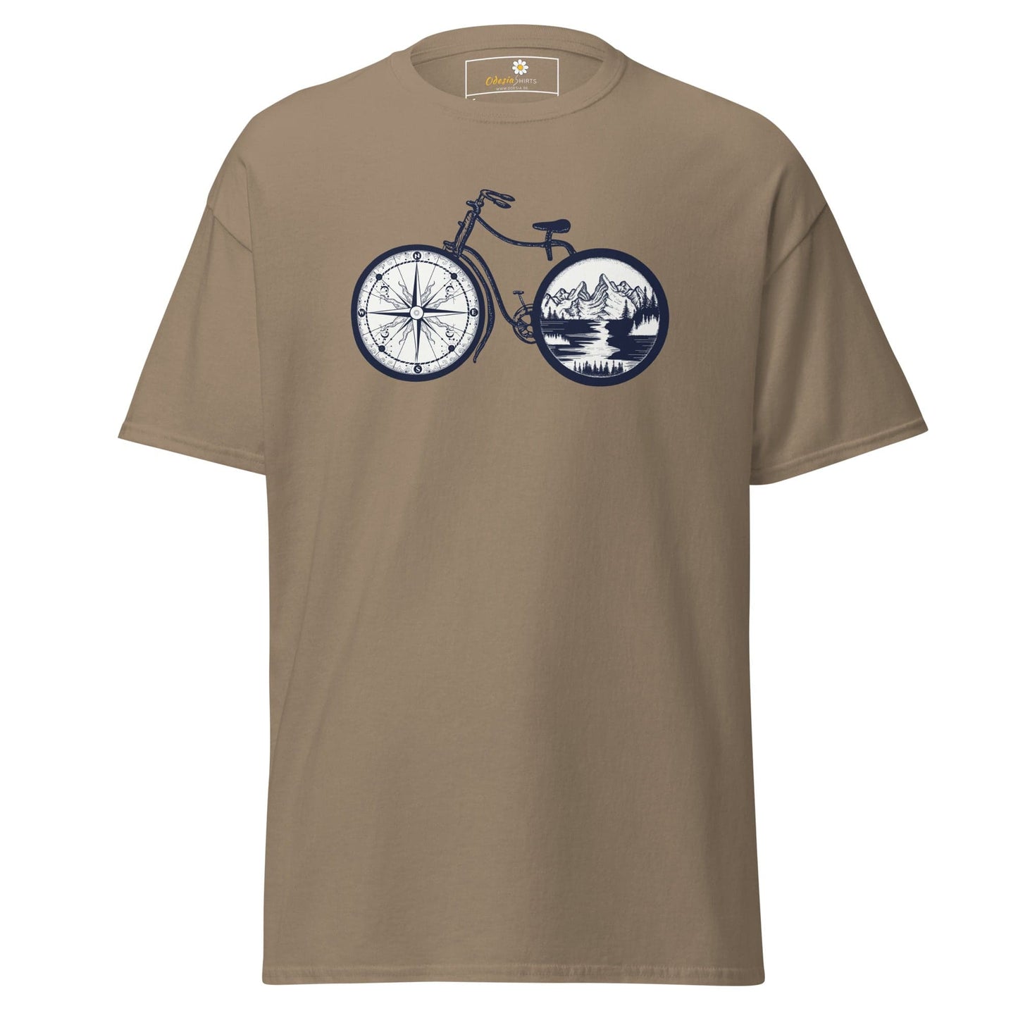 Unisex classic t-shirt - SPORT BIKE DIRECTION MOUNTAINS - REGULAR - Brown Savana / S