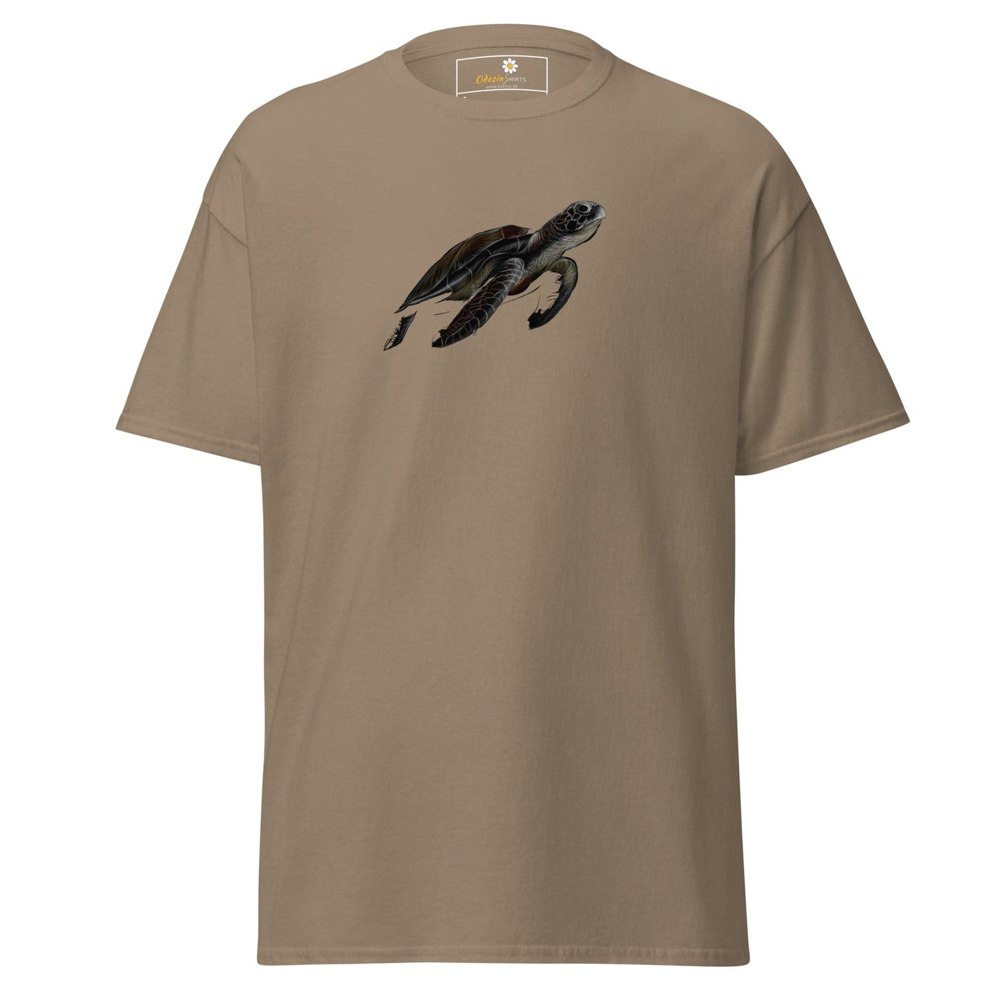 Unisex classic tee - WILD LIFE SEA TURTLE - REGULAR - Brown Savana / S