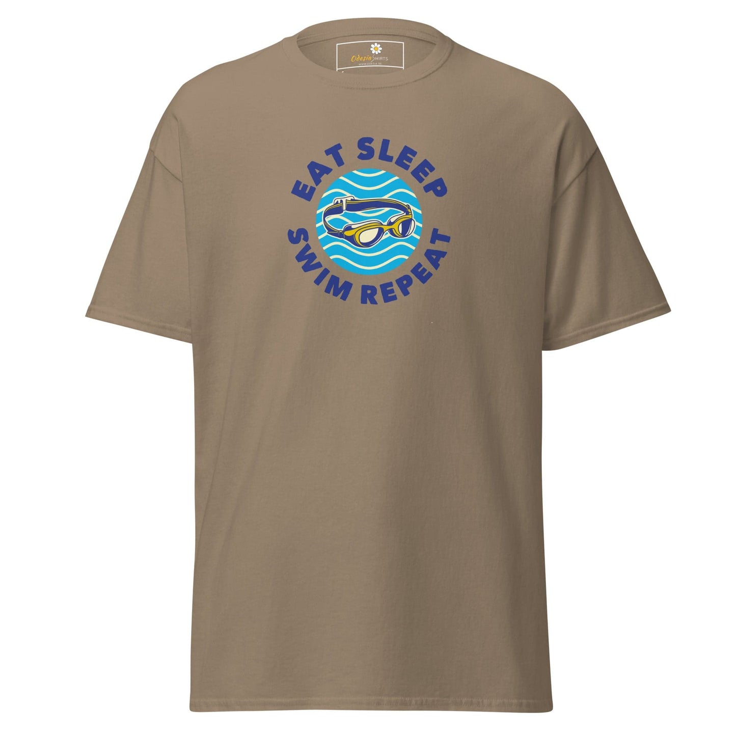 Unisex classic t-shirt - SPORT EAT SWIM SLEEP - REGULAR - Brown Savana / S