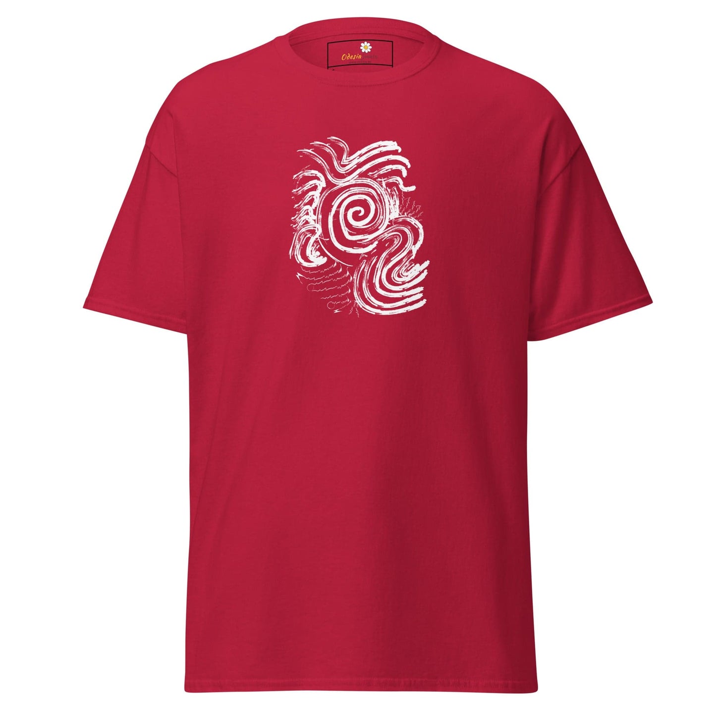 Unisex classic tee - ABSTRACT SUNLIGHT WAVES - REGULAR - Cardinal / S