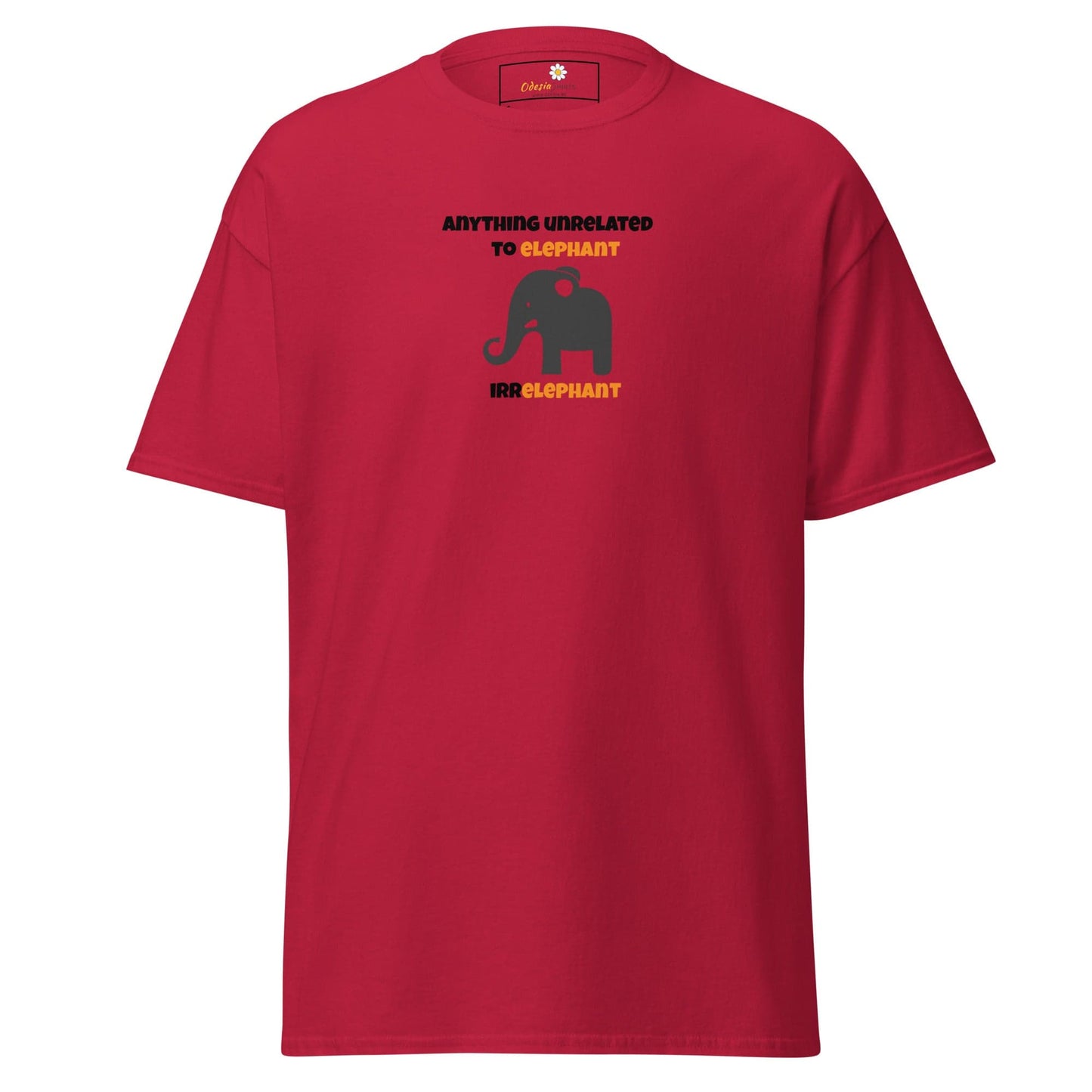 Unisex classic t-shirt - FUN ELEPHANT IRRELEPHANT - REGULAR - Cardinal / S