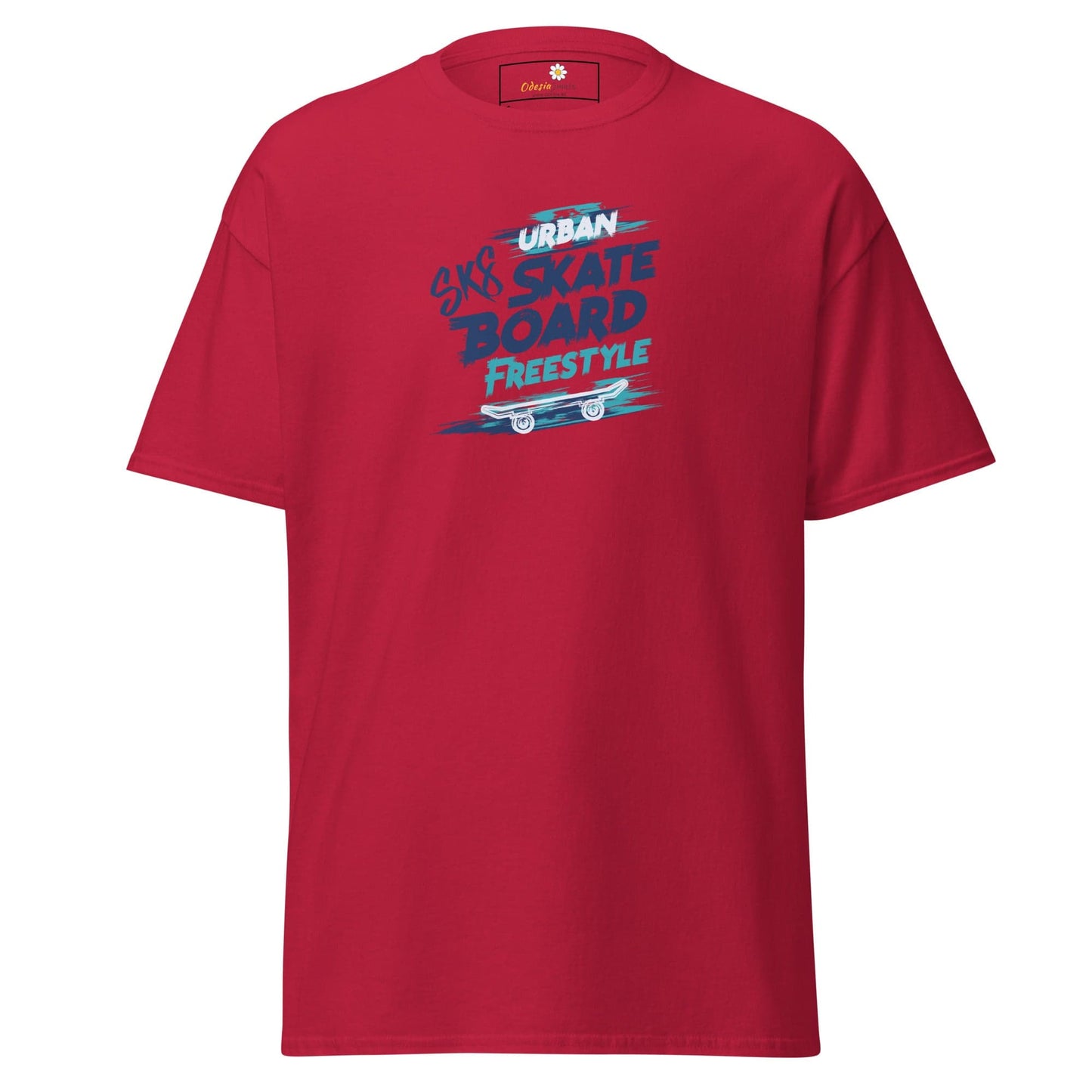 Unisex classic t-shirt - SPORT SKATEBOARD FREESTYLE - REGULAR - Cardinal / S