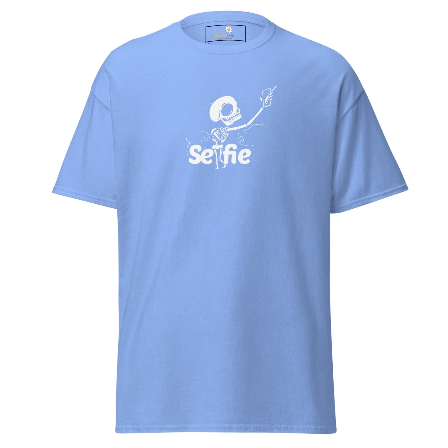 Unisex classic t-shirt - SKULL SELFIE - REGULAR - Carolina Blue / S