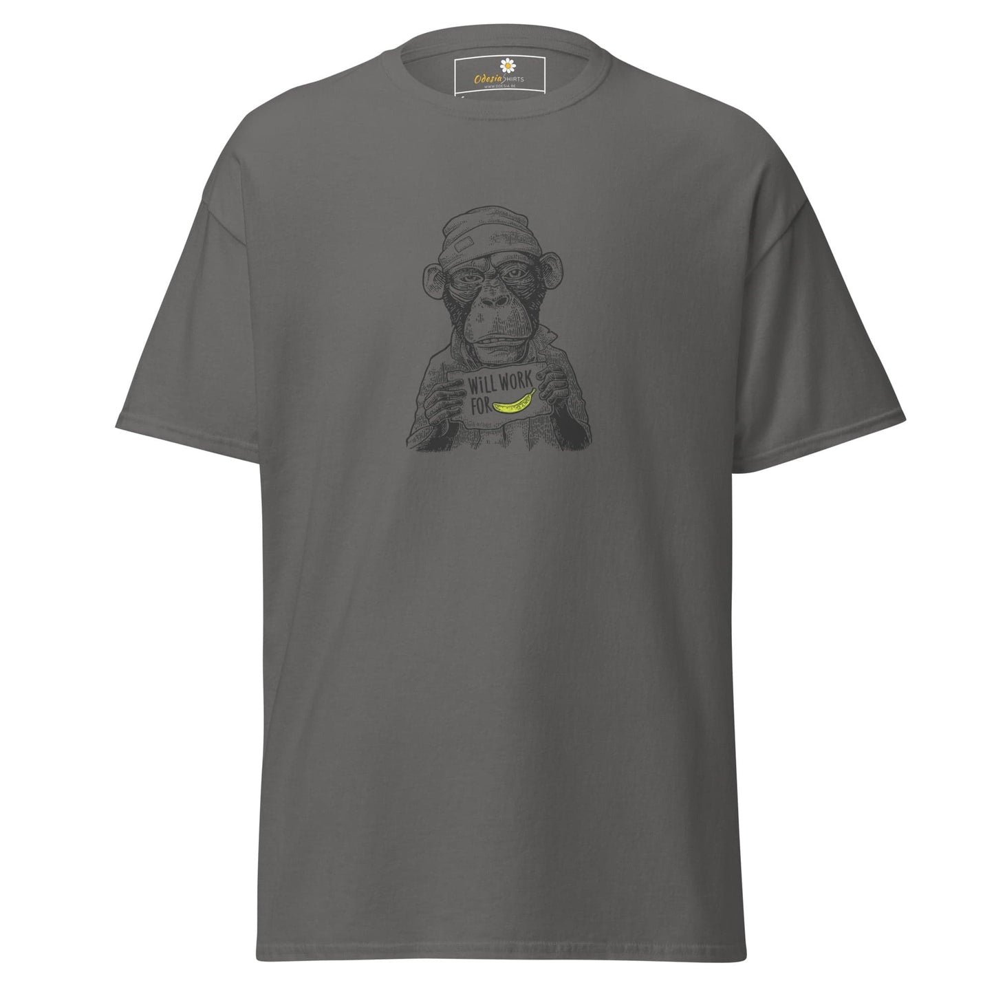 Unisex classic tee - WILD LIFE FUN WORK FOR BANANA - REGULAR - Charcoal / S