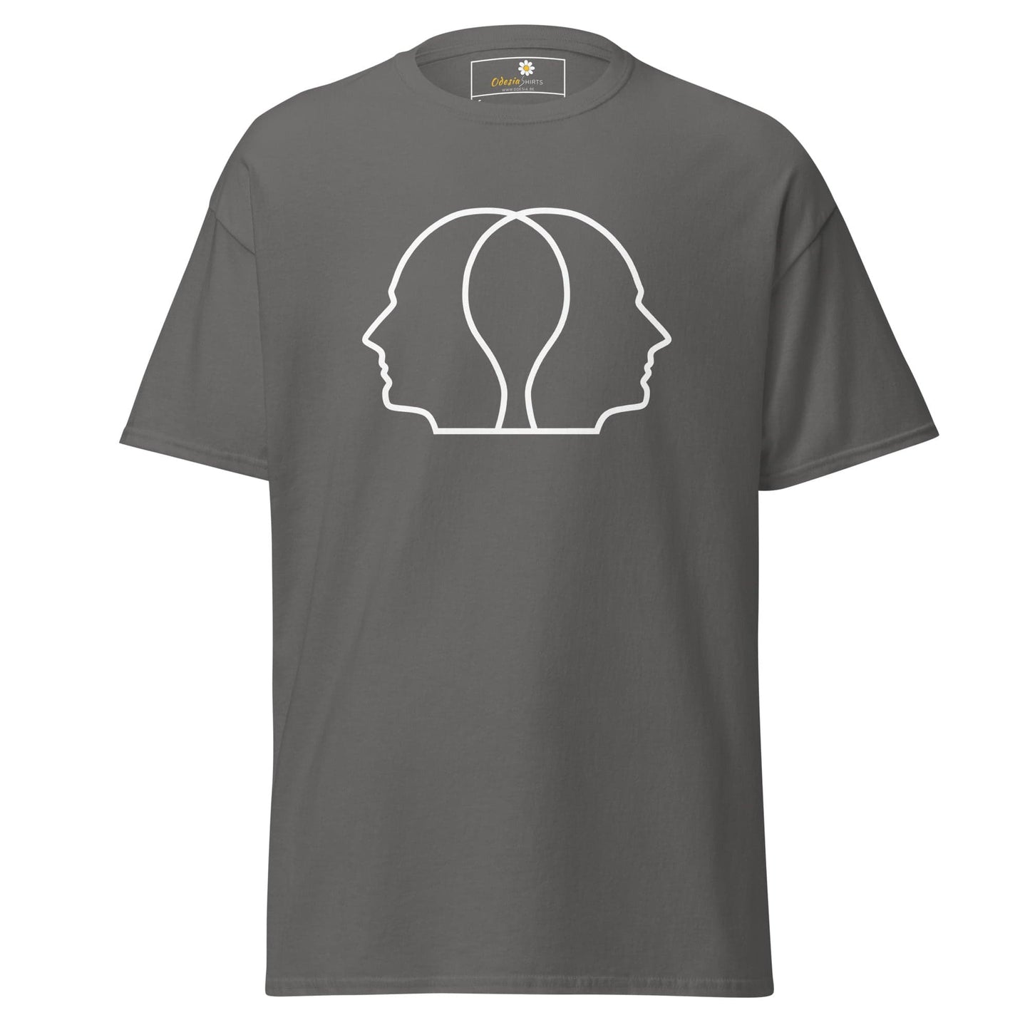 Unisex classic tee - ABSTRACT HEAD FULL - REGULAR - Charcoal / S
