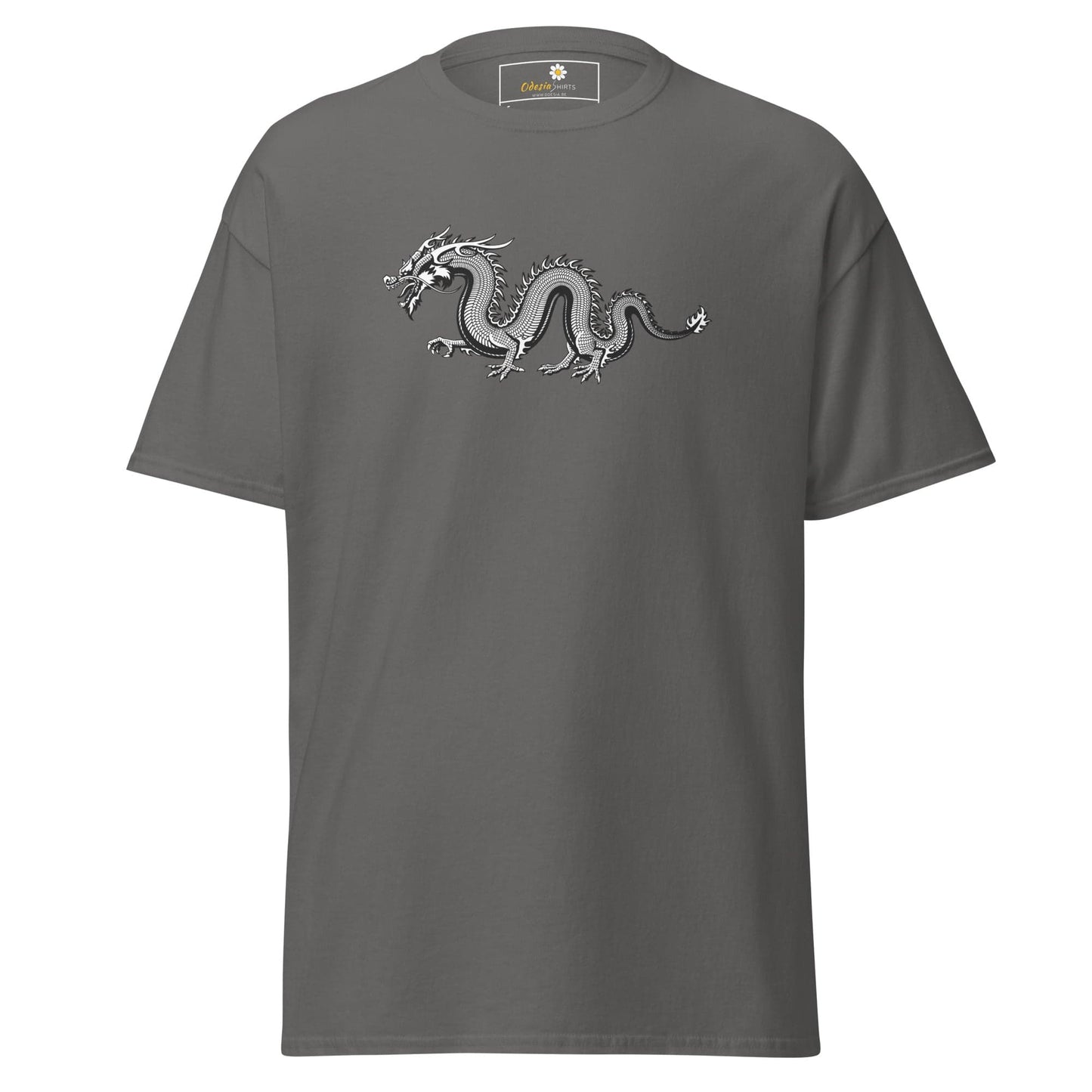 Unisex classic t-shirt - MYSTIC GREY DRAGON - REGULAR - Charcoal / S