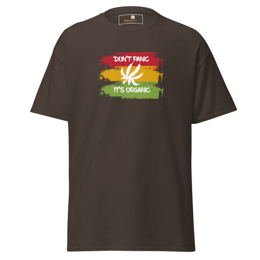 Unisex classic t-shirt - MYSTIC DON’T PANIC ORGANIC - REGULAR - Dark Chocolate / S