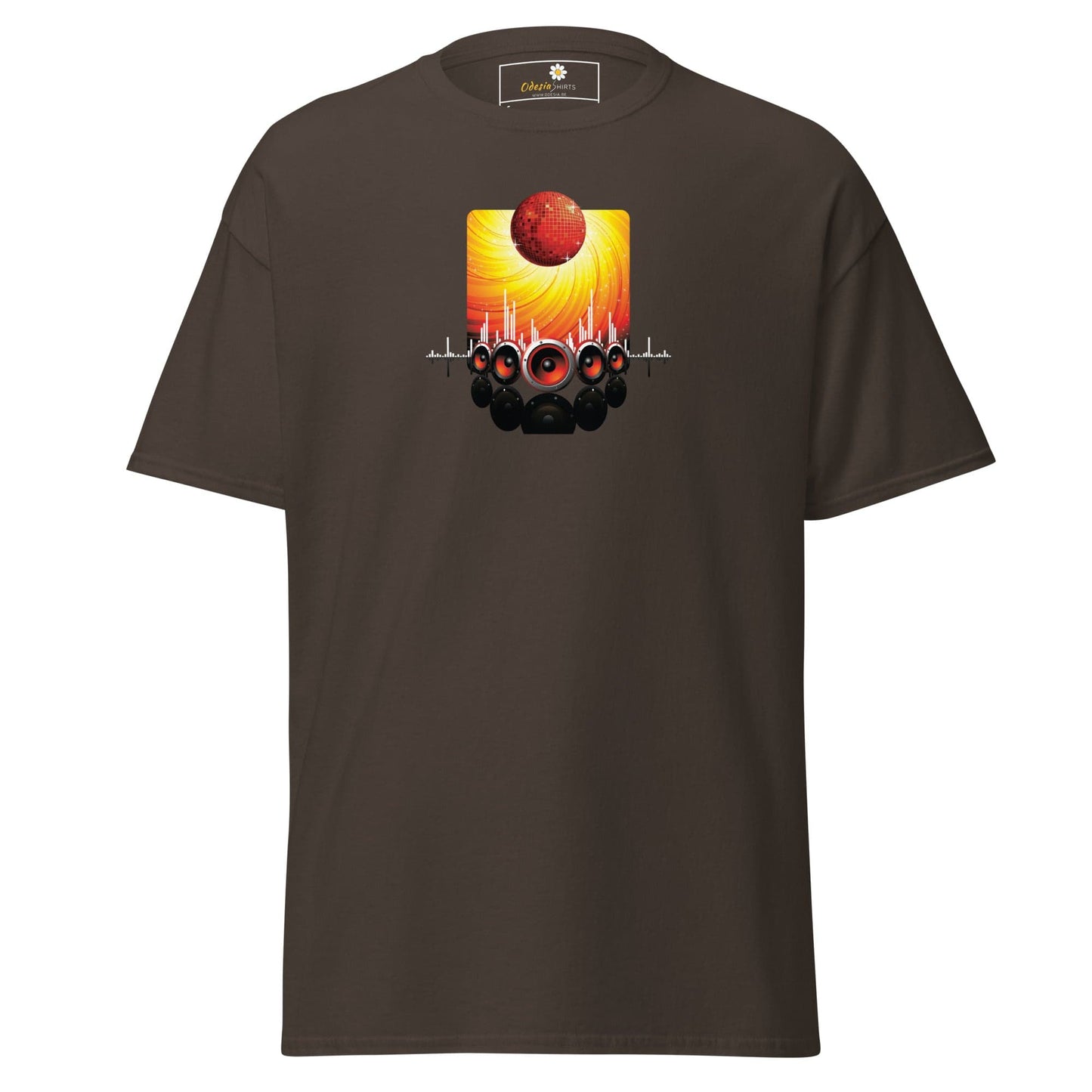 Unisex classic tee - MUSIC SPEAKERS - REGULAR - Dark Chocolate / S