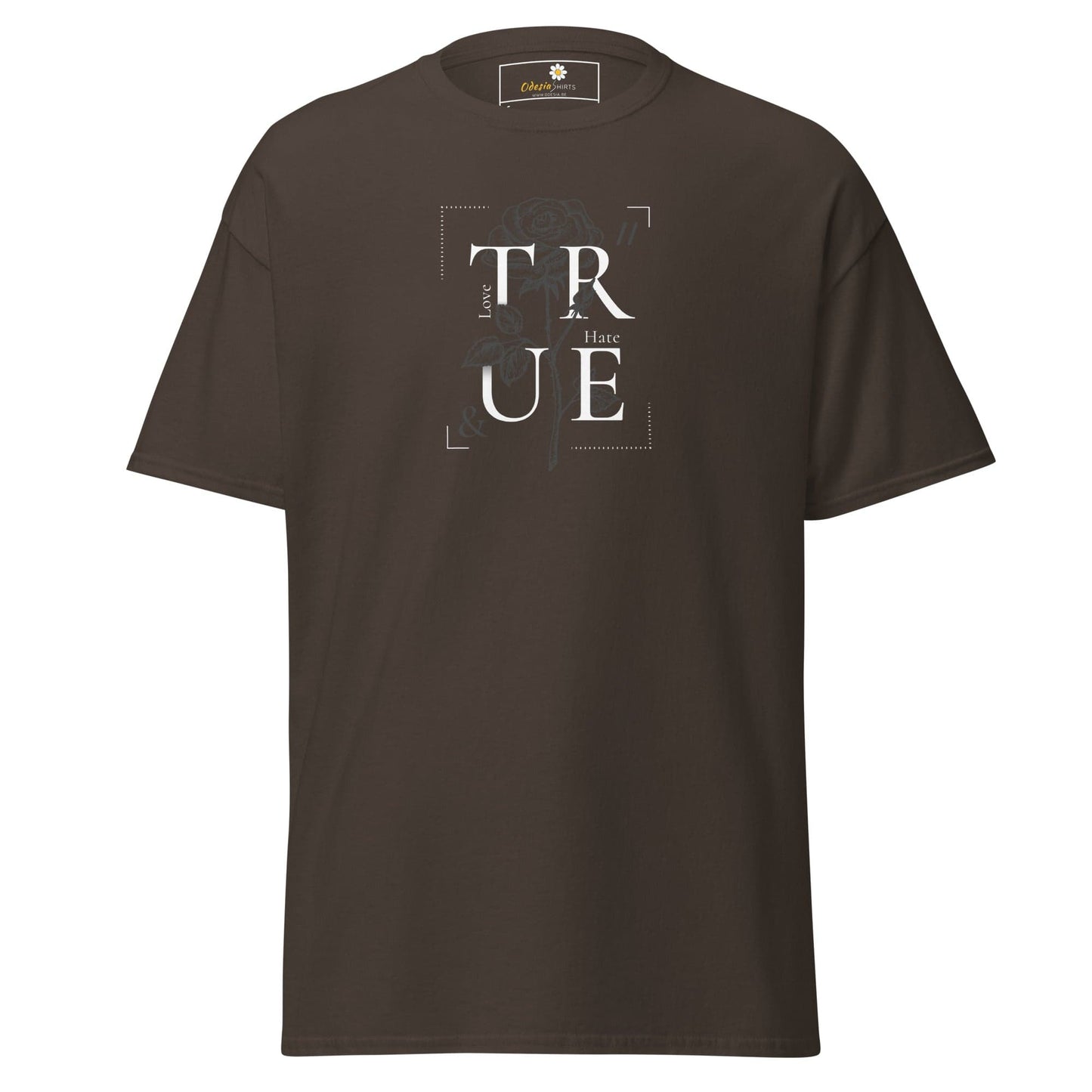 Unisex classic t-shirt - MISC TRUE ROSE - REGULAR - Dark Chocolate / S