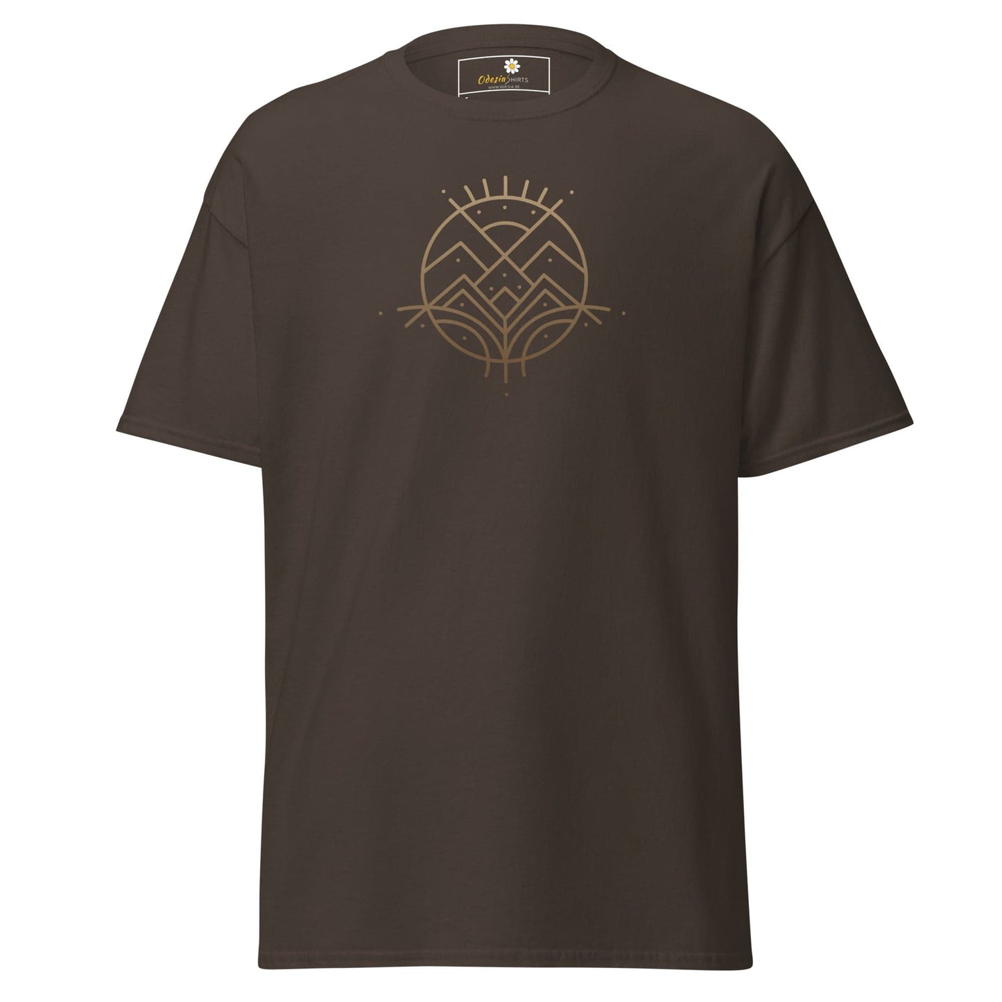 Unisex classic tee - ABSTRACT LANDSCAPE - REGULAR - Dark Chocolate / S