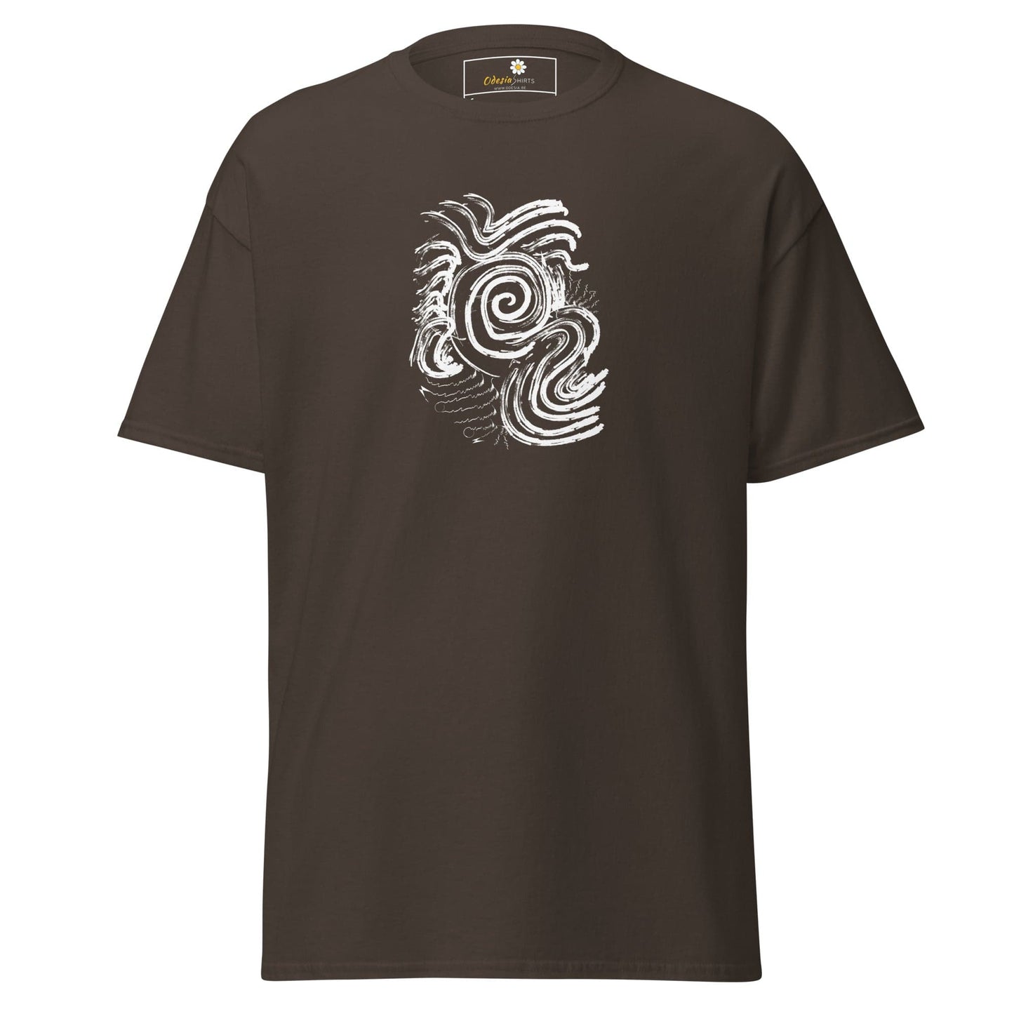 Unisex classic tee - ABSTRACT SUNLIGHT WAVES - REGULAR - Dark Chocolate / S