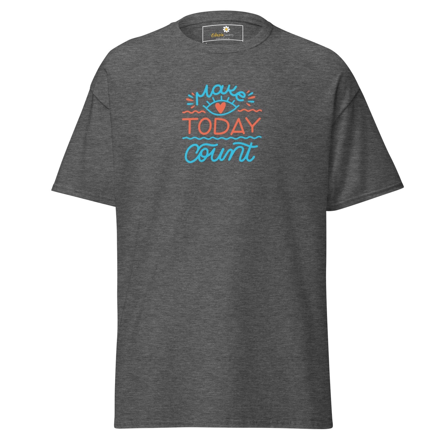 Unisex classic t-shirt - TEXT TODAY COUNT - REGULAR - Dark Heather / S