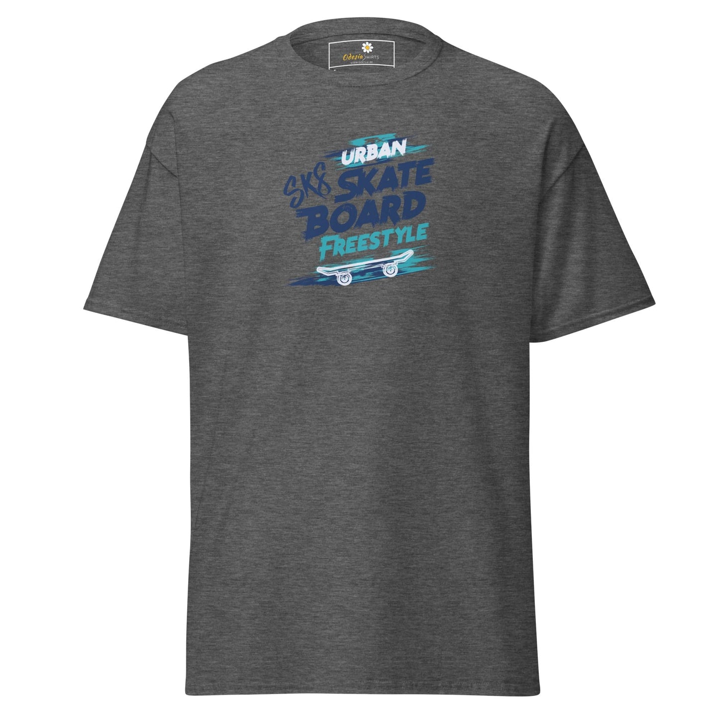 Unisex classic t-shirt - SPORT SKATEBOARD FREESTYLE - REGULAR - Dark Heather / S