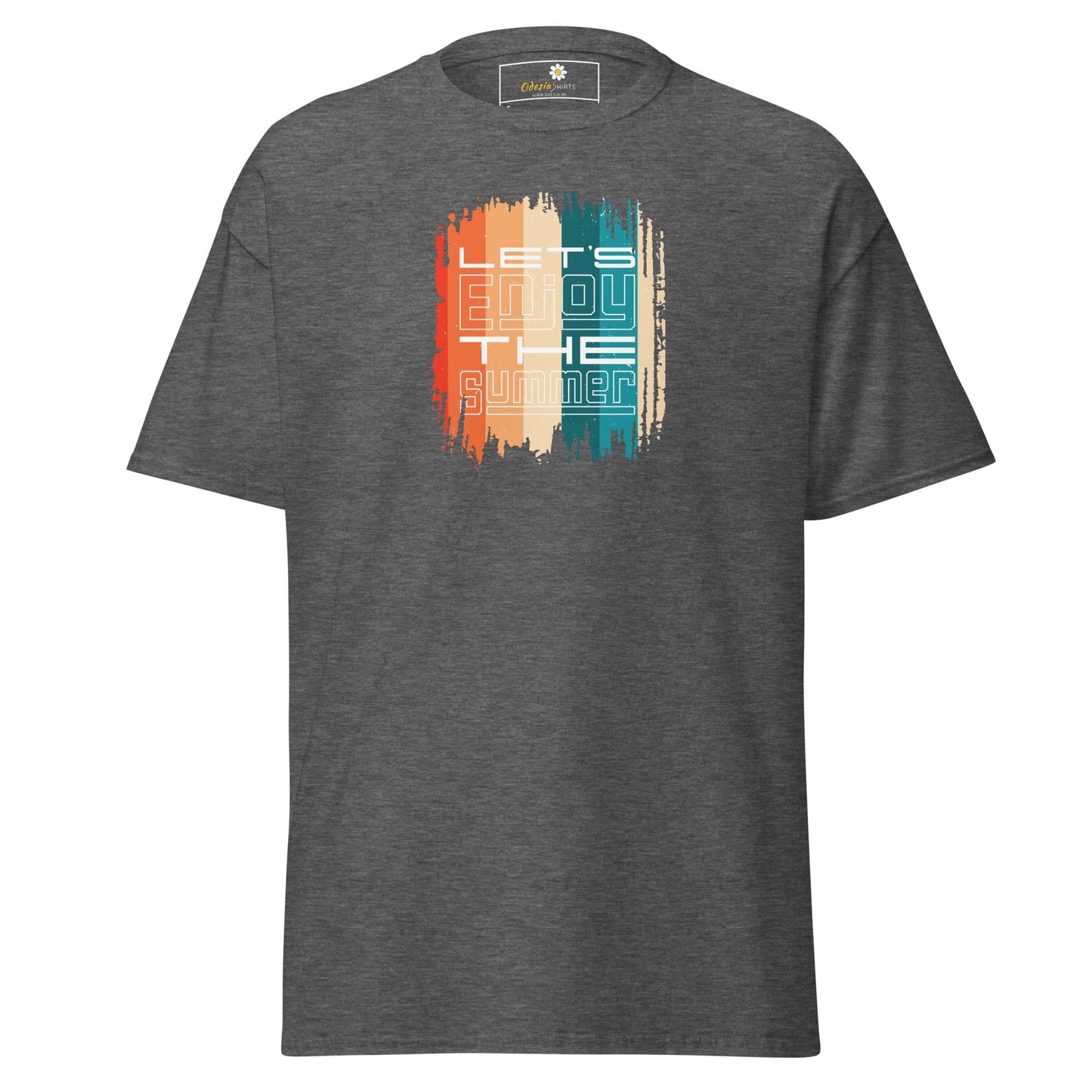 Unisex classic t-shirt - SUMMER LETS ENJOY - REGULAR - Dark Heather / S
