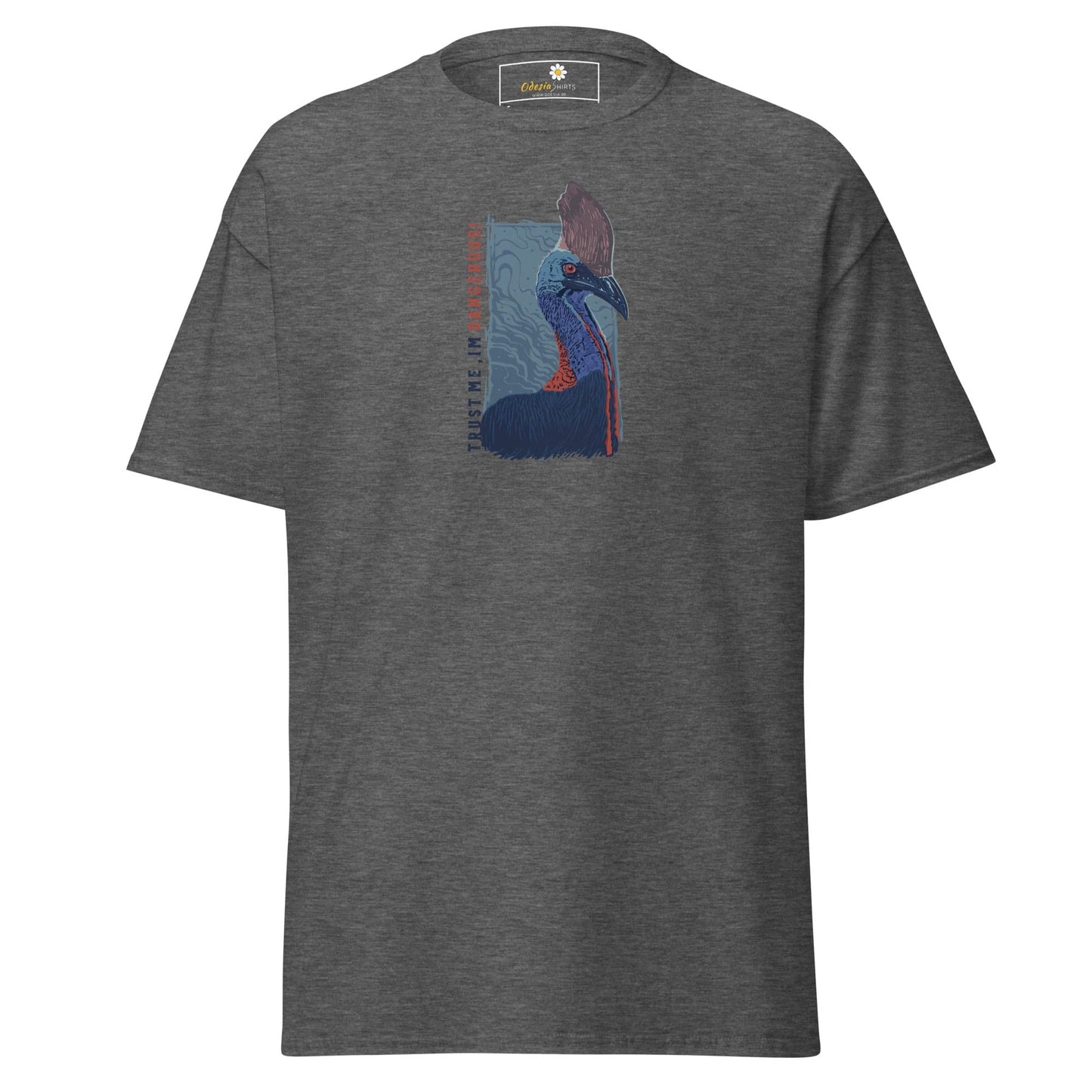 Unisex classic t-shirt - WILD LIFE DANGEROUS - REGULAR - Dark Heather / S
