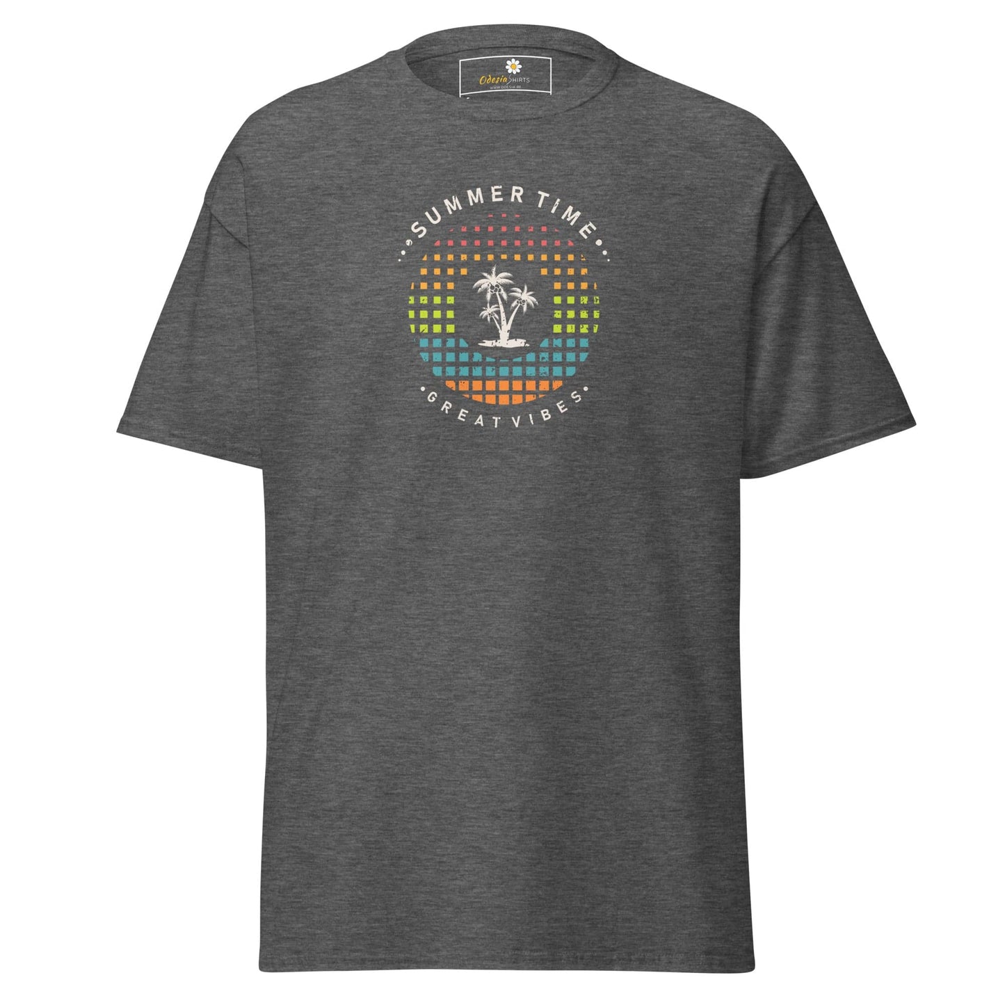 Unisex classic t-shirt - SUMMER GREAT VIBES - REGULAR - Dark Heather / S