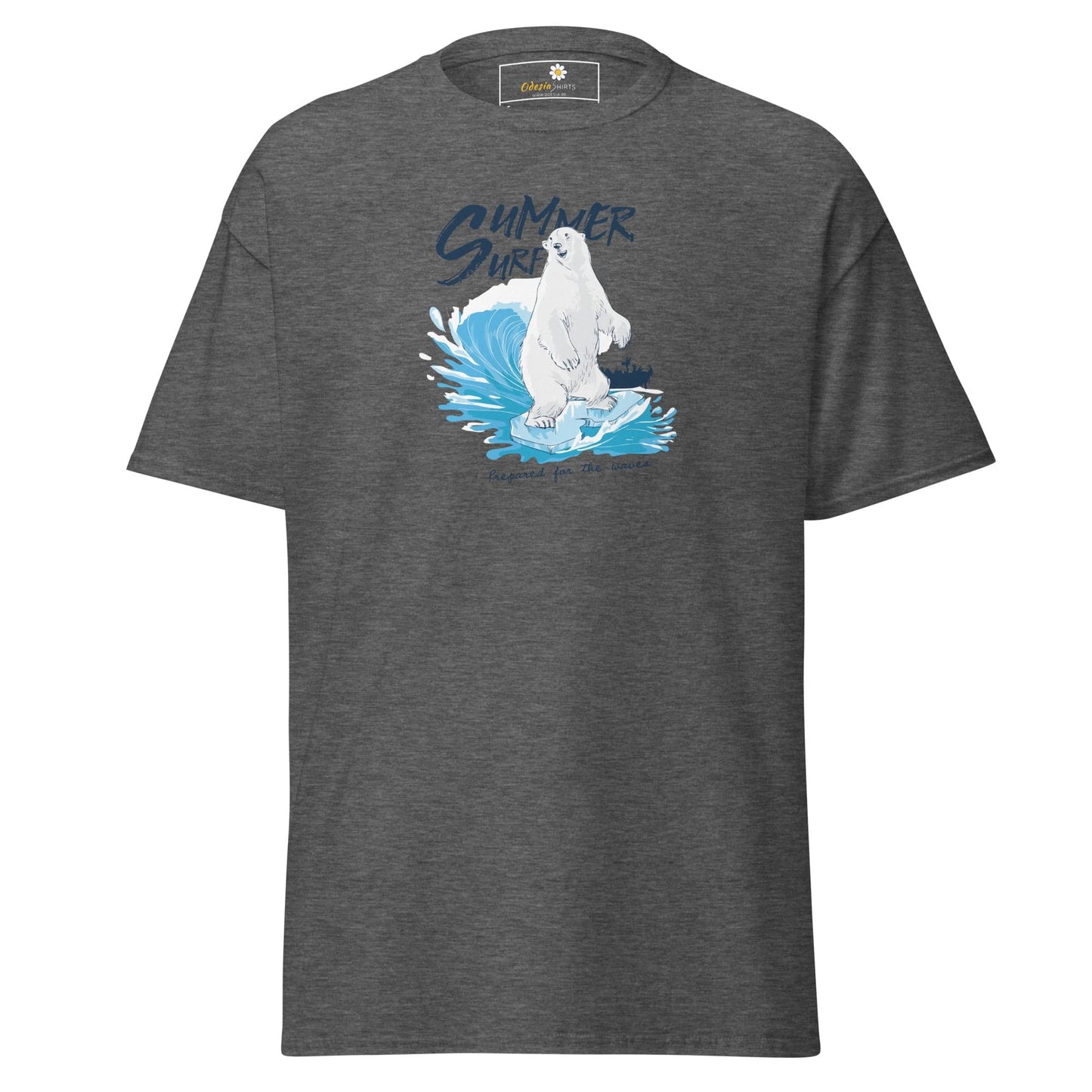 Unisex classic t-shirt - WILD LIFE SUMMER BEAR - REGULAR - Dark Heather / S