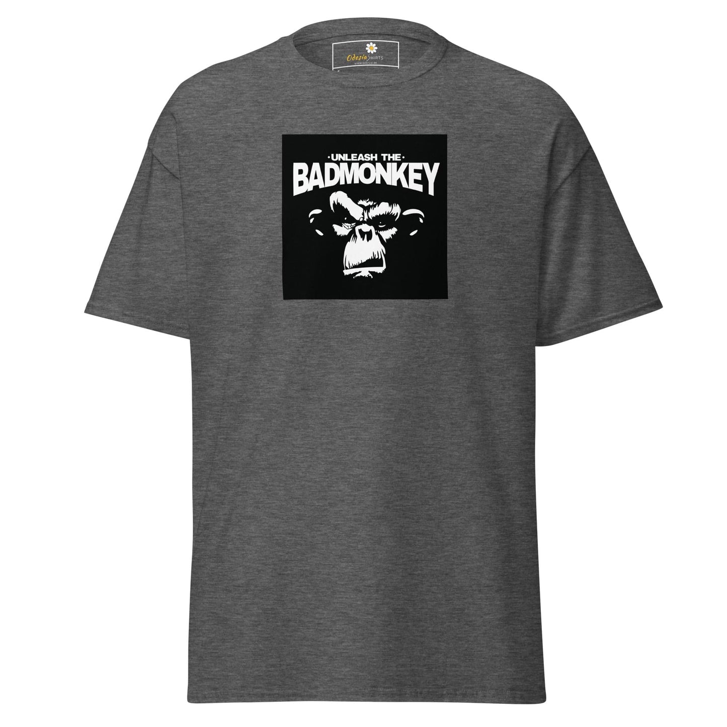 Unisex classic t-shirt - WILD LIFE UNLEASH MONKEY - REGULAR - Dark Heather / S