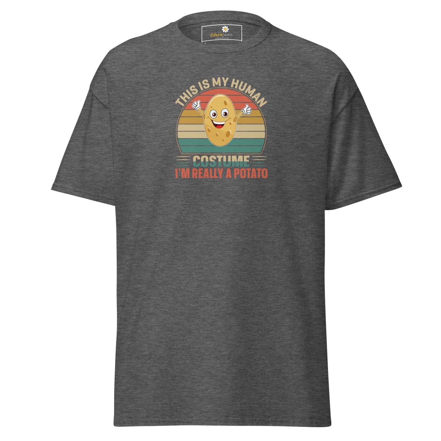Unisex classic t-shirt - FUN POTATO HUMAN COSTUME - REGULAR - Dark Heather / S