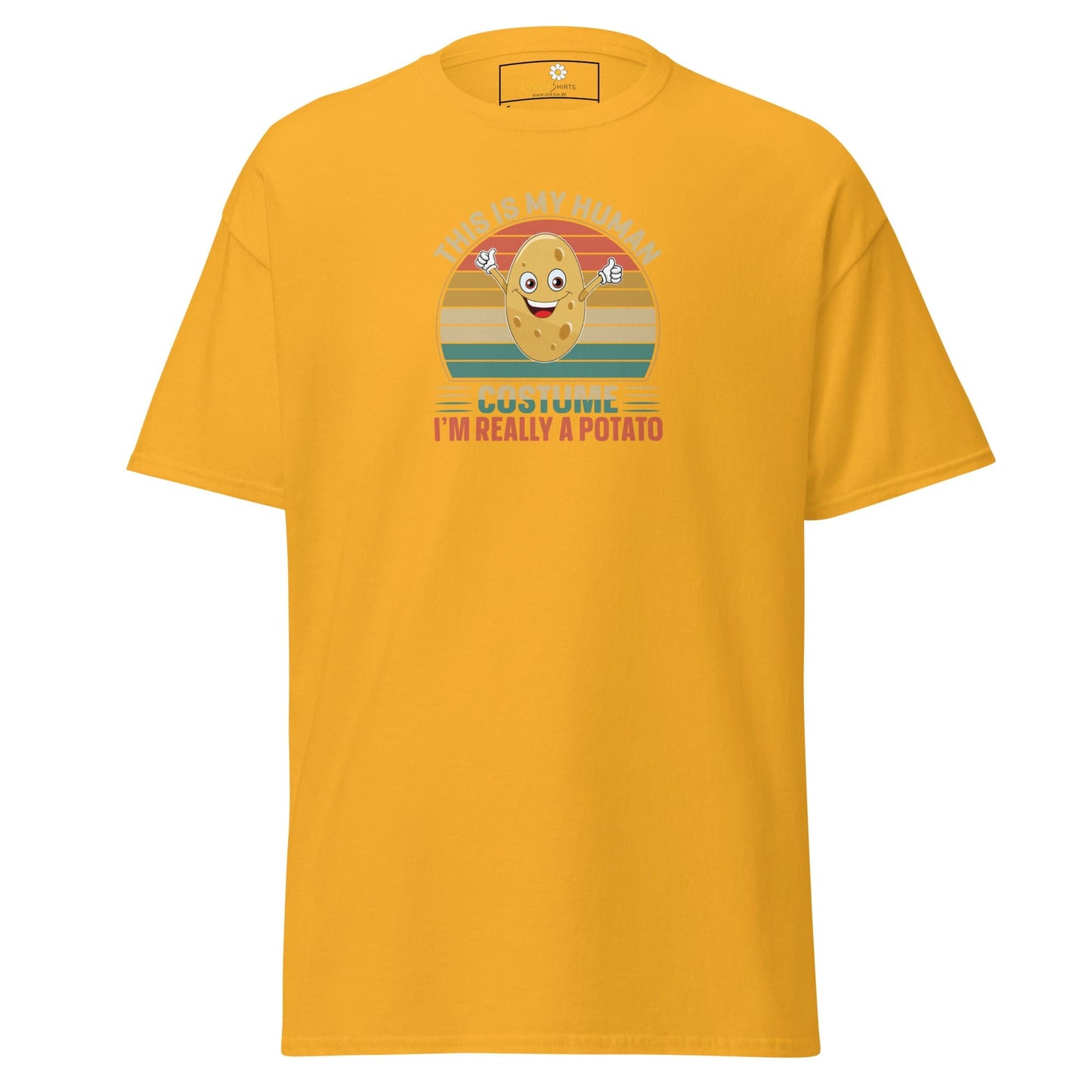 Unisex classic t-shirt - FUN POTATO HUMAN COSTUME - REGULAR - Gold / S