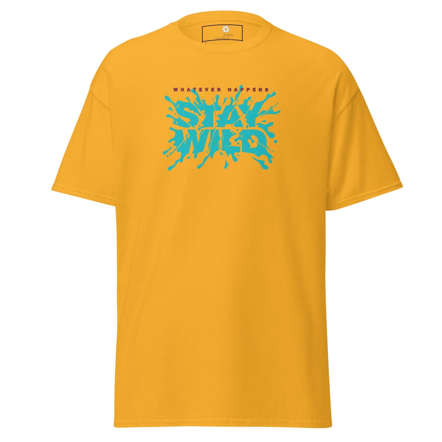 Unisex classic t-shirt - TEXT STAY WILD - REGULAR - Gold / S