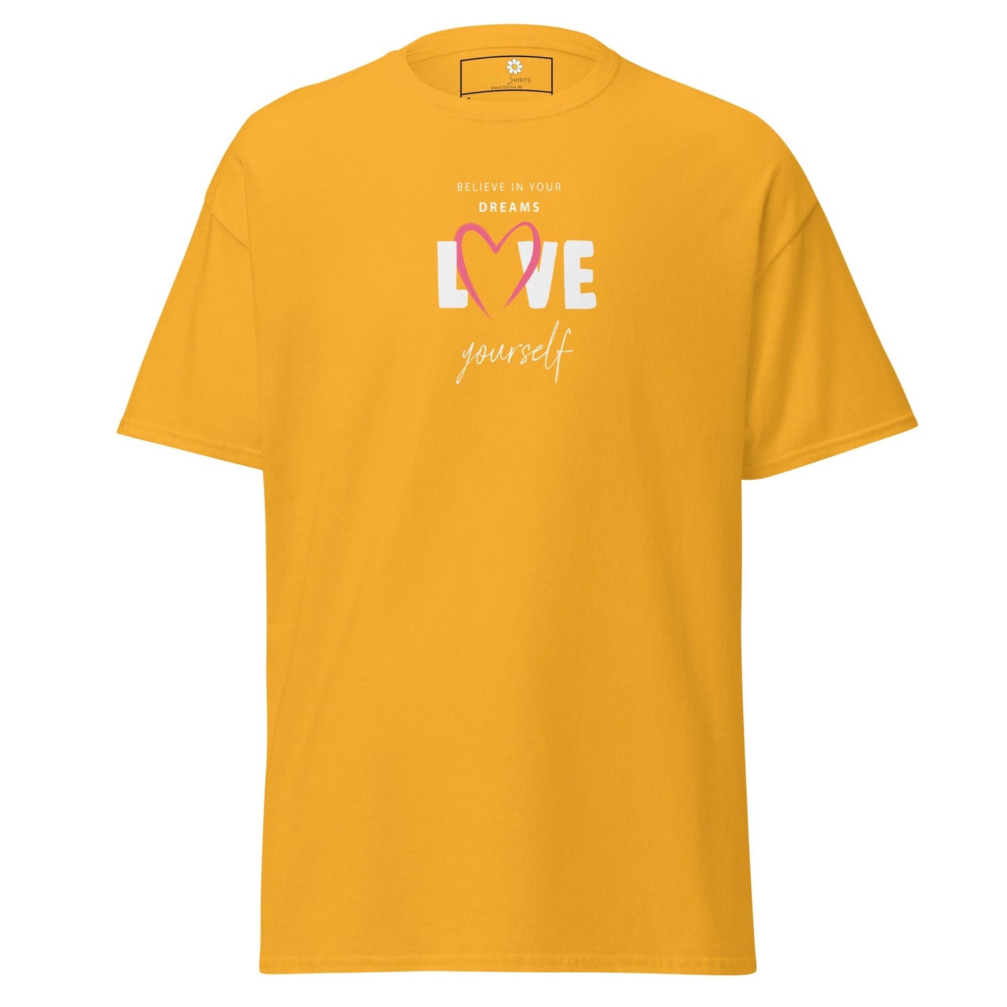 Unisex classic tee - MISC BELIEVE DREAMS LOVE - REGULAR - Gold / S