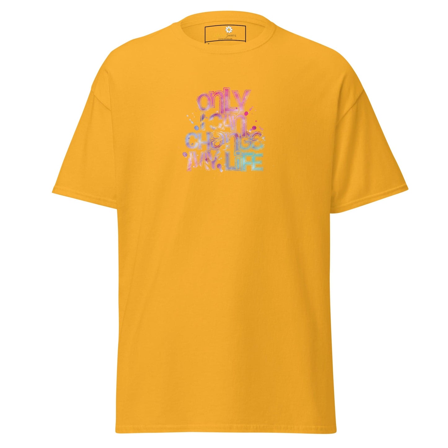 Unisex classic tee - TEXT ONLY I CAN CHANGE - REGULAR - Gold / S