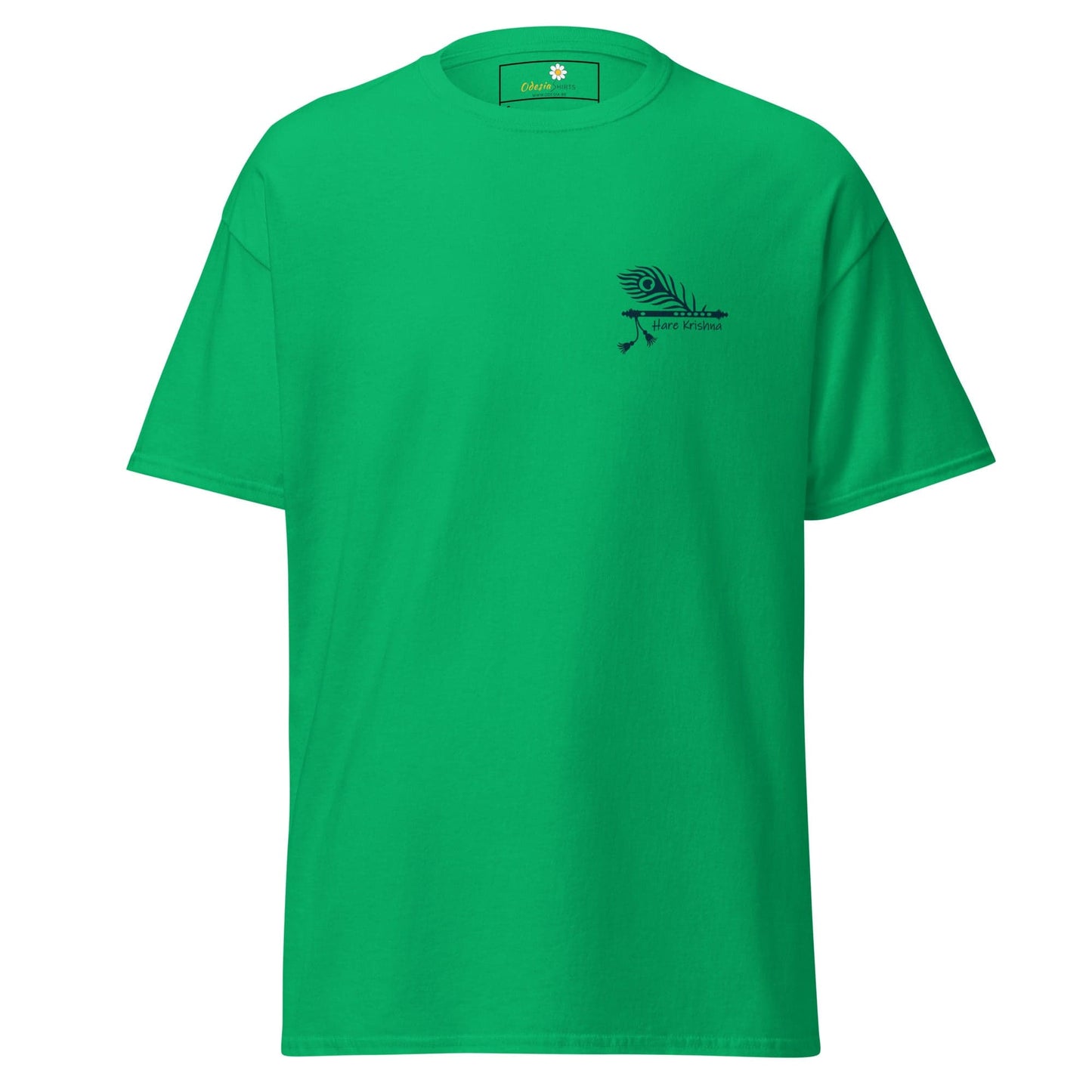 Unisex classic tee - SPIRITUAL KRISHNA’S FLUTE POCKET - REGULAR - Irish Green / S