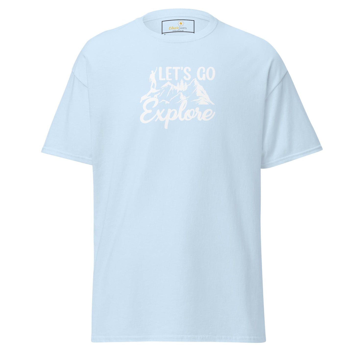 Unisex classic tee - ADVENTURE LETS GO EXPLORE - REGULAR - Light Blue / S