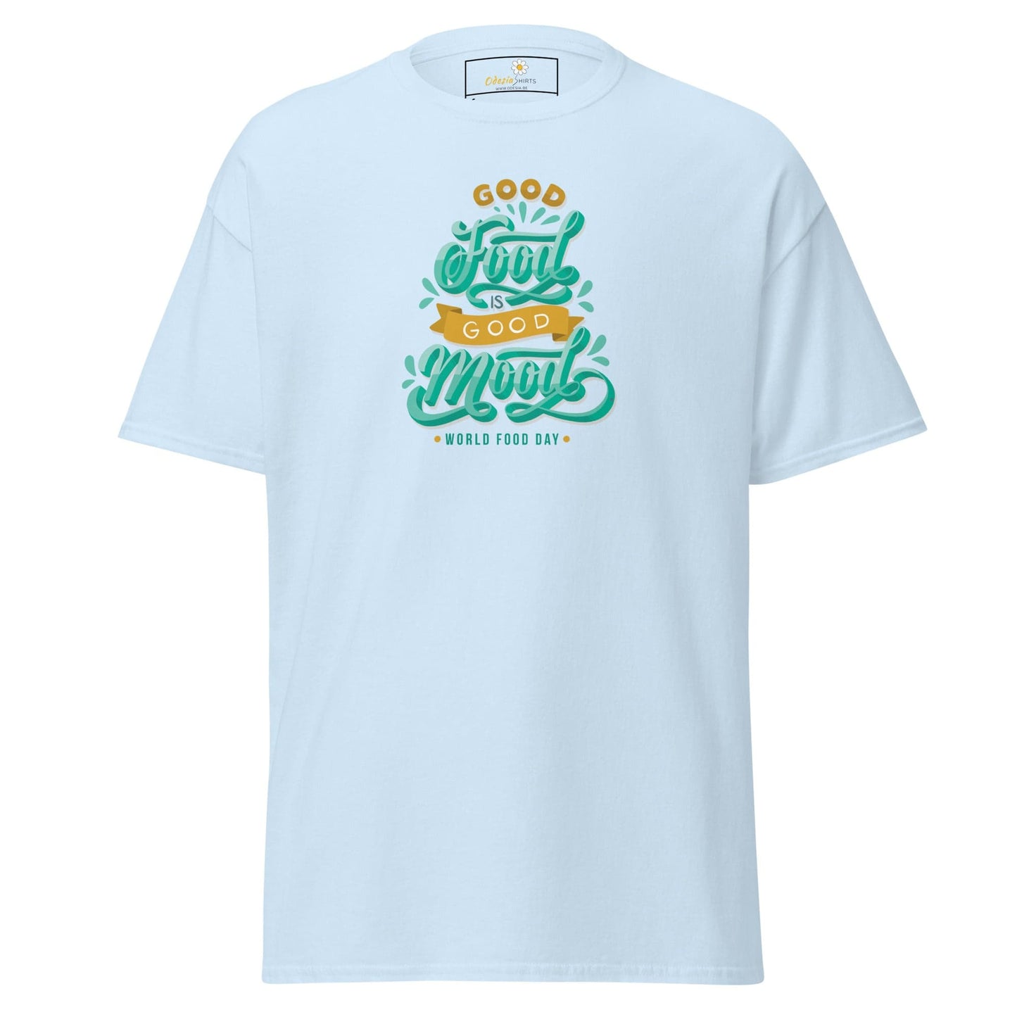 Unisex classic t-shirt - MISC GOOD FOOD GOOD MOOD - REGULAR - Light Blue / S