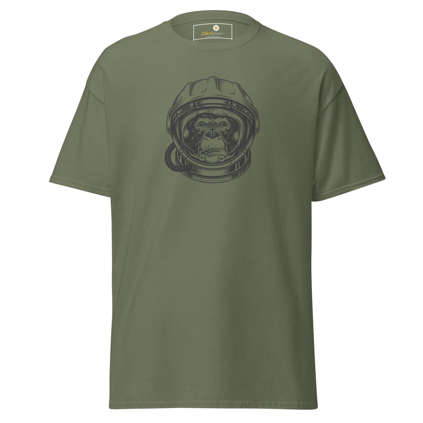 Unisex classic tee - WILD LIFE ASTRONAUT CHIMP - REGULAR - Military Green / S