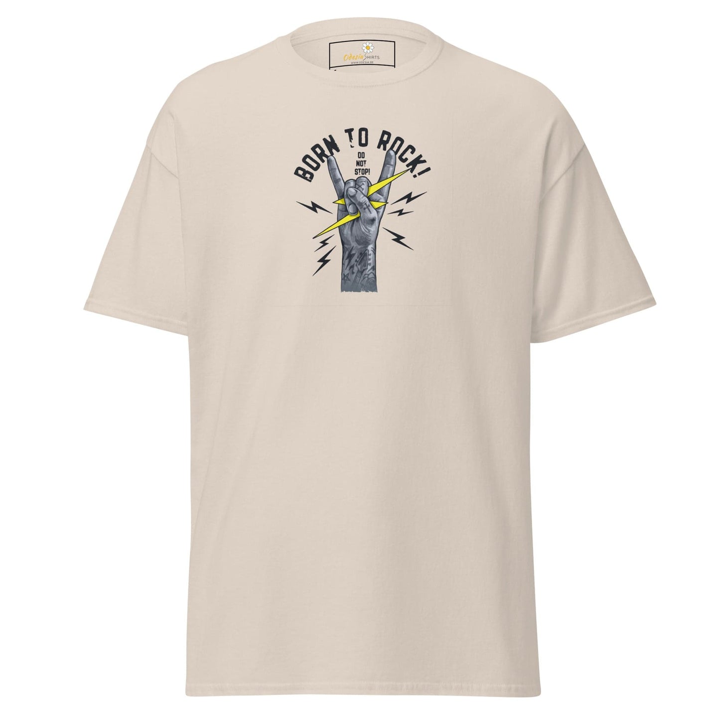 Unisex classic tee - MUSIC BORN TO ROCK - REGULAR - Natural / S