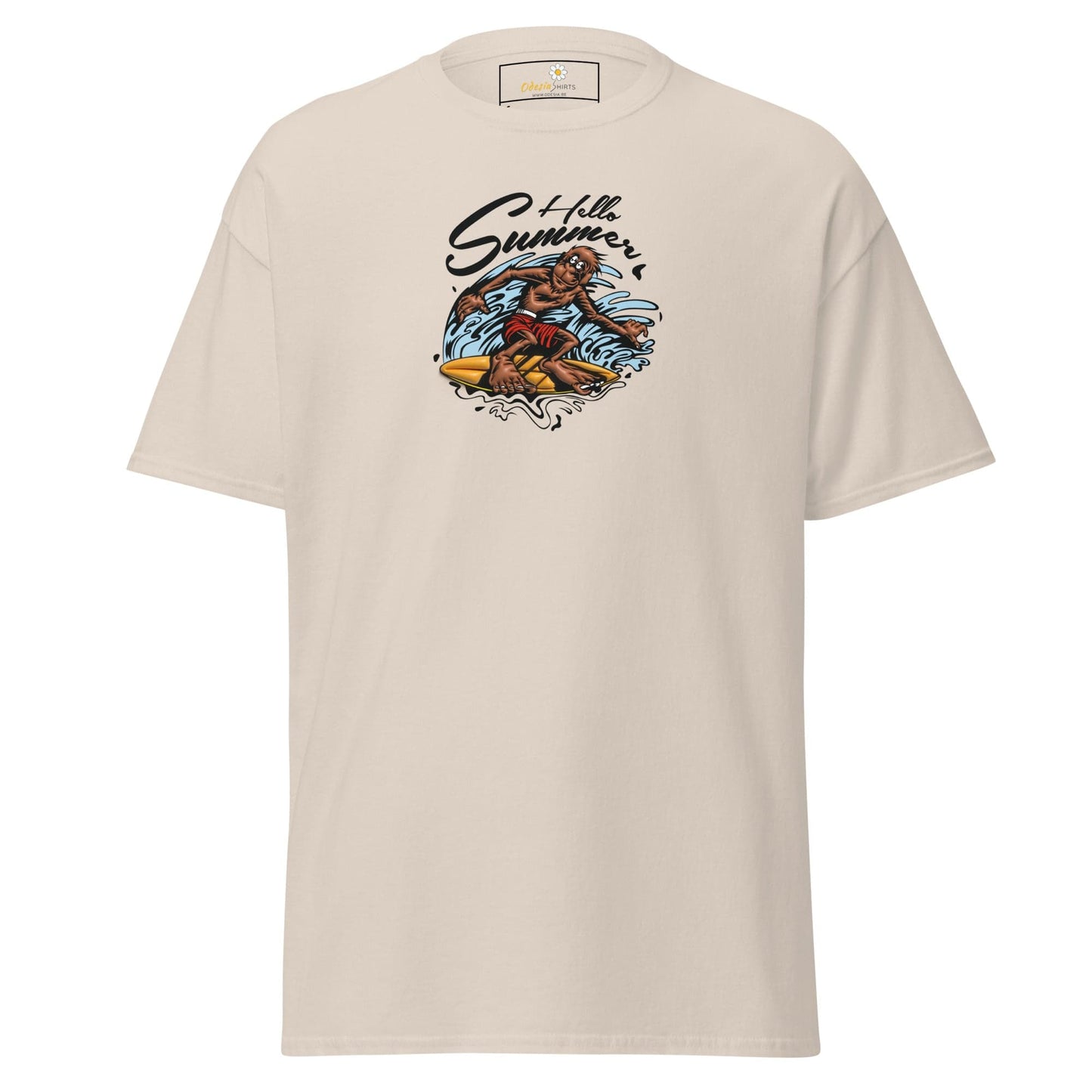 Unisex classic t-shirt - FANTASY SURFING MONKEY - REGULAR - Natural / S