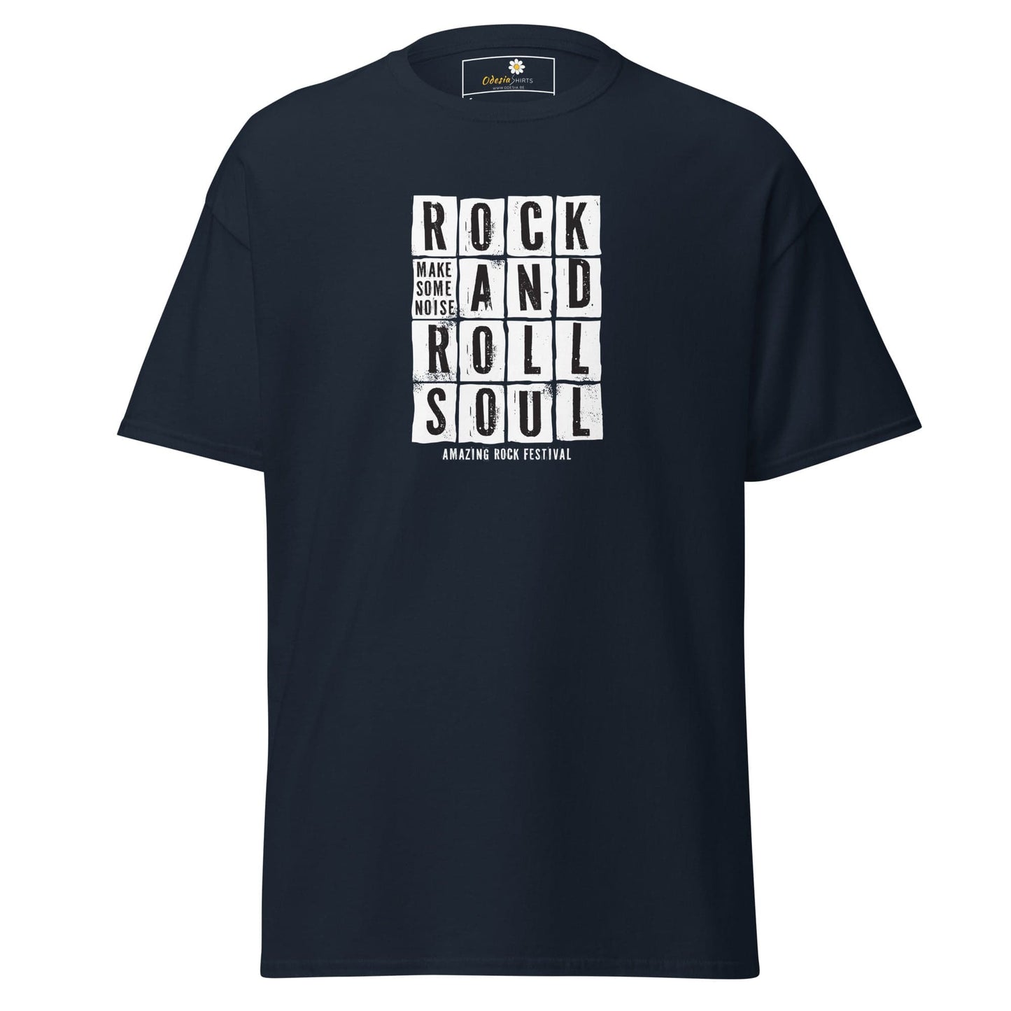 Unisex classic t-shirt - MUSIC ROCK AND ROLL SOUL - REGULAR - Navy / S