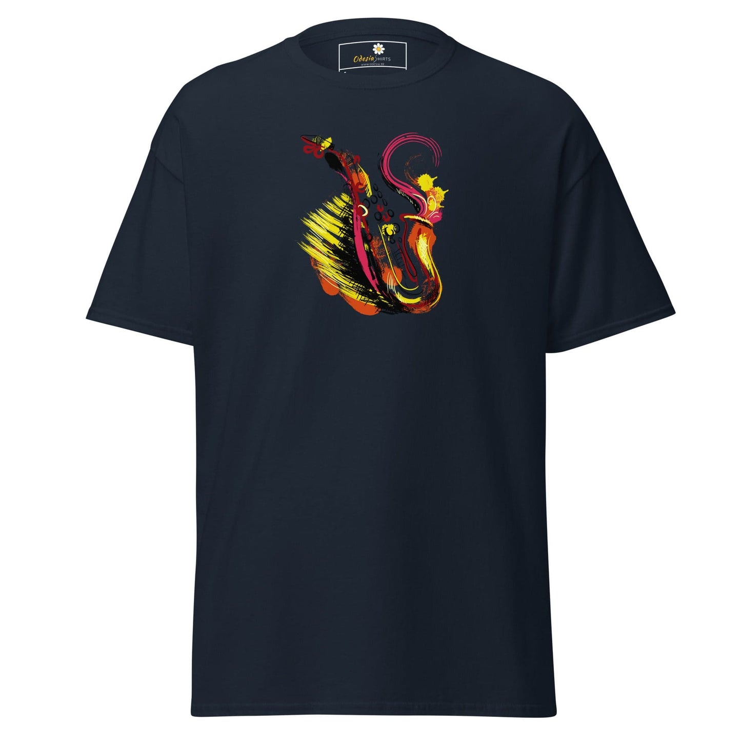 Unisex classic tee - MUSIC SAXOPHONE - REGULAR - Navy / S